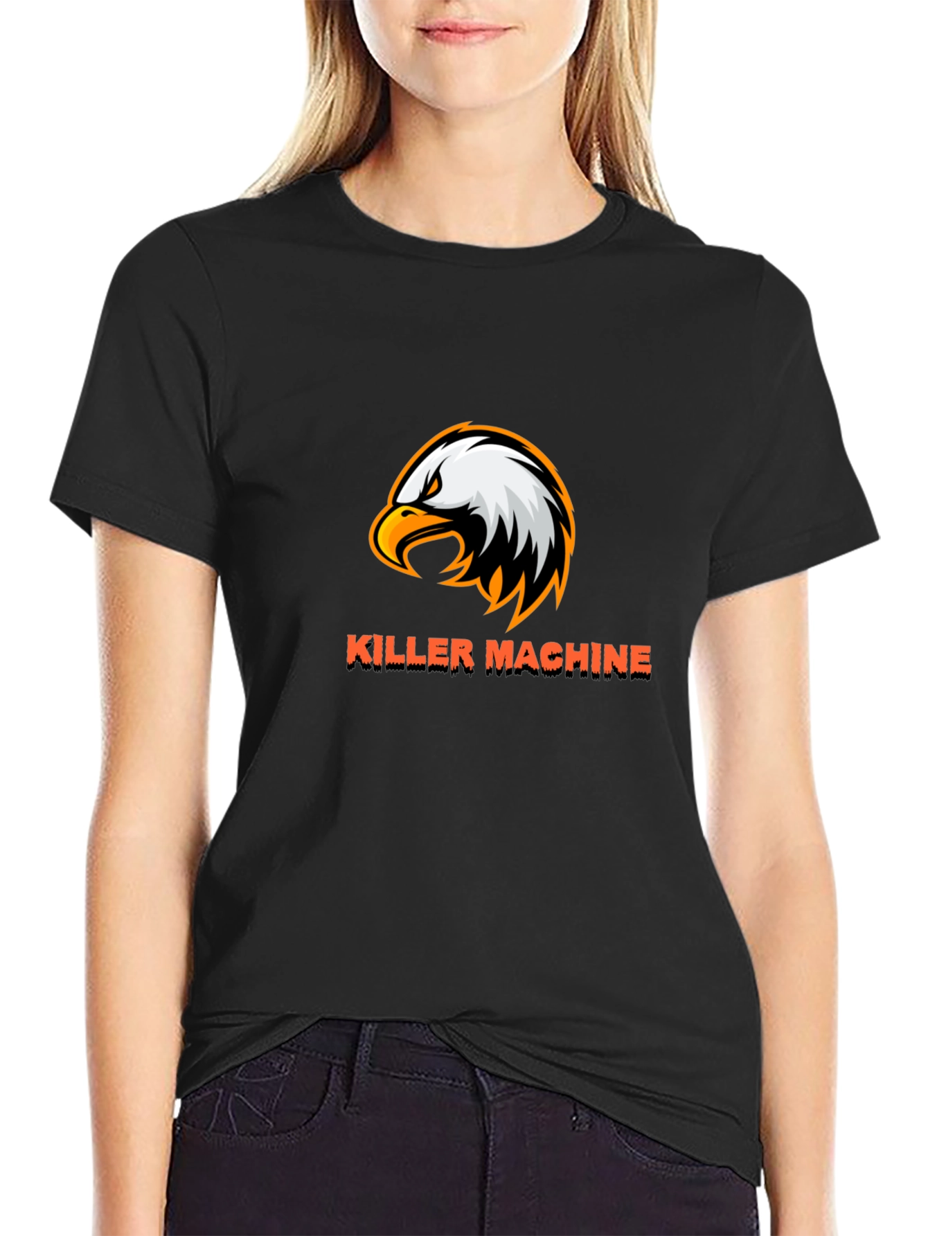 Killer Machine Eagle Graphic Black T-Shirt