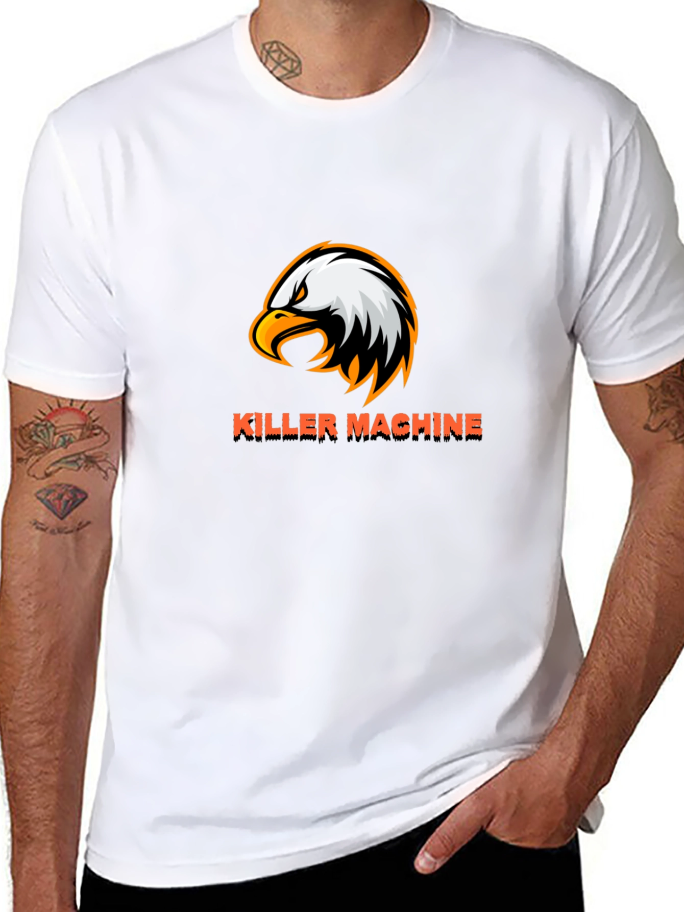 Killer Machine Eagle Graphic Black T-Shirt