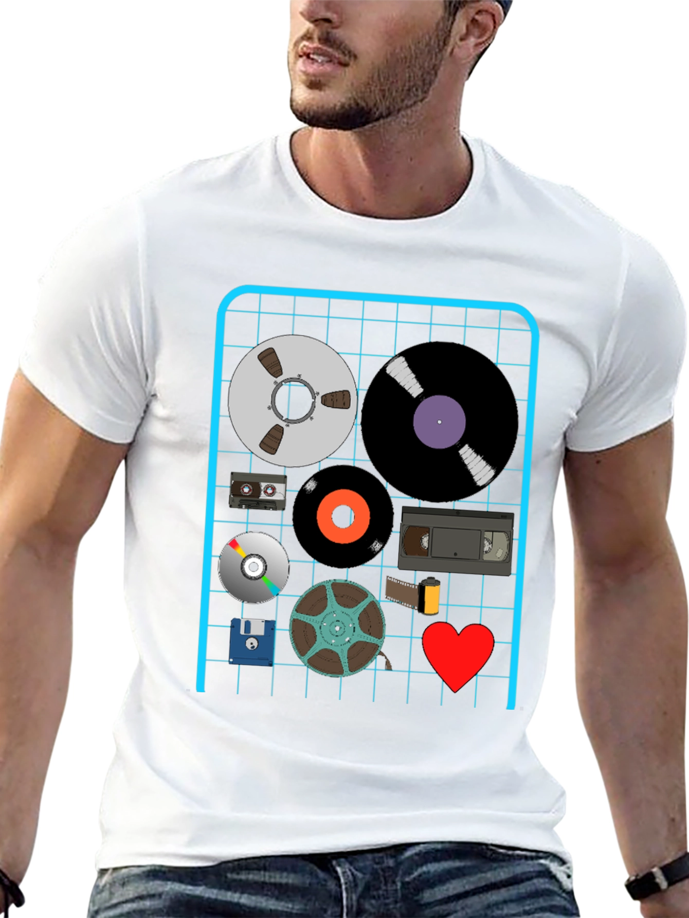 Retro Media Black T-Shirt