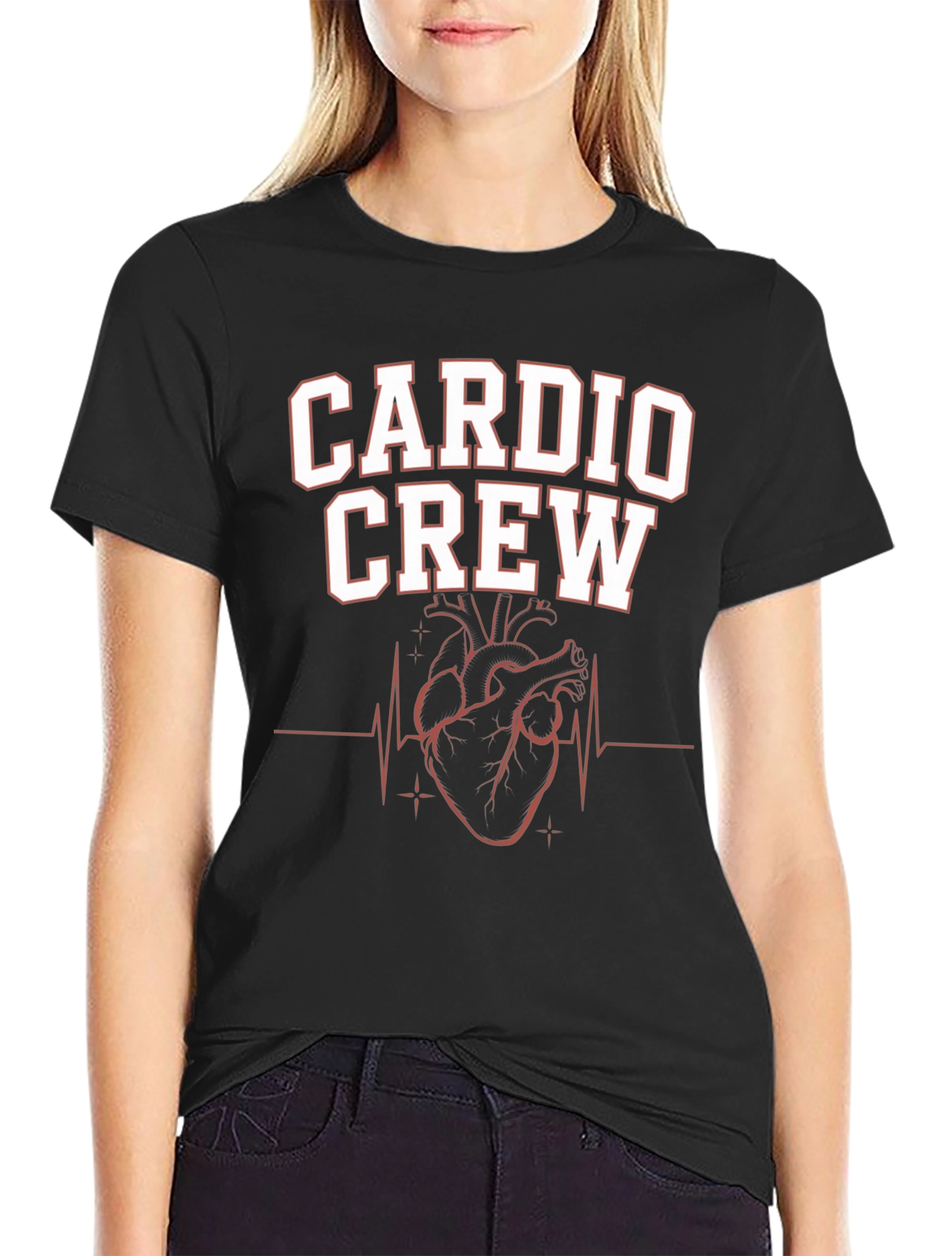 Cardio Crew Black Graphic T-Shirt