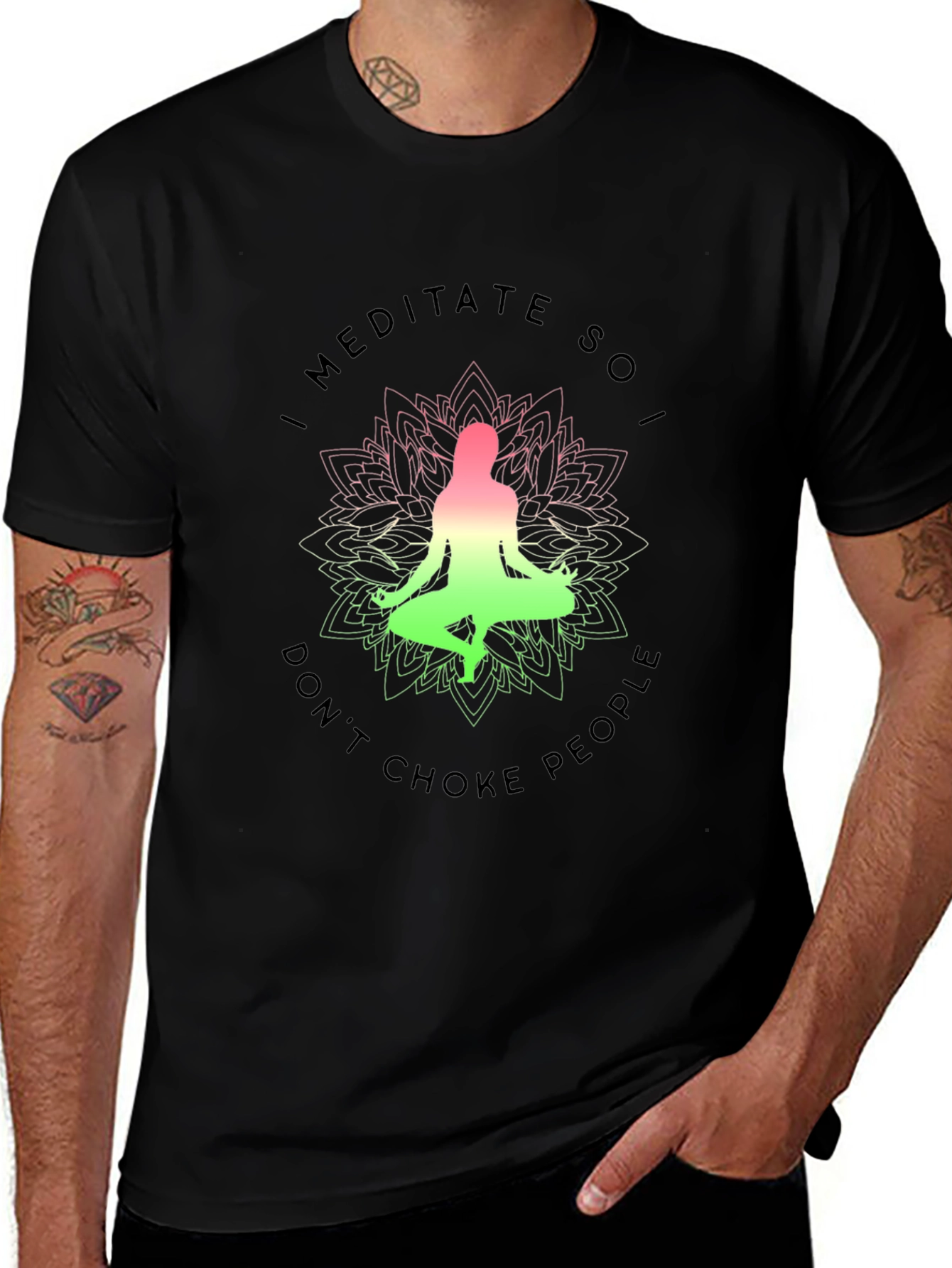 Meditate So I Dont Choke People Graphic Tee