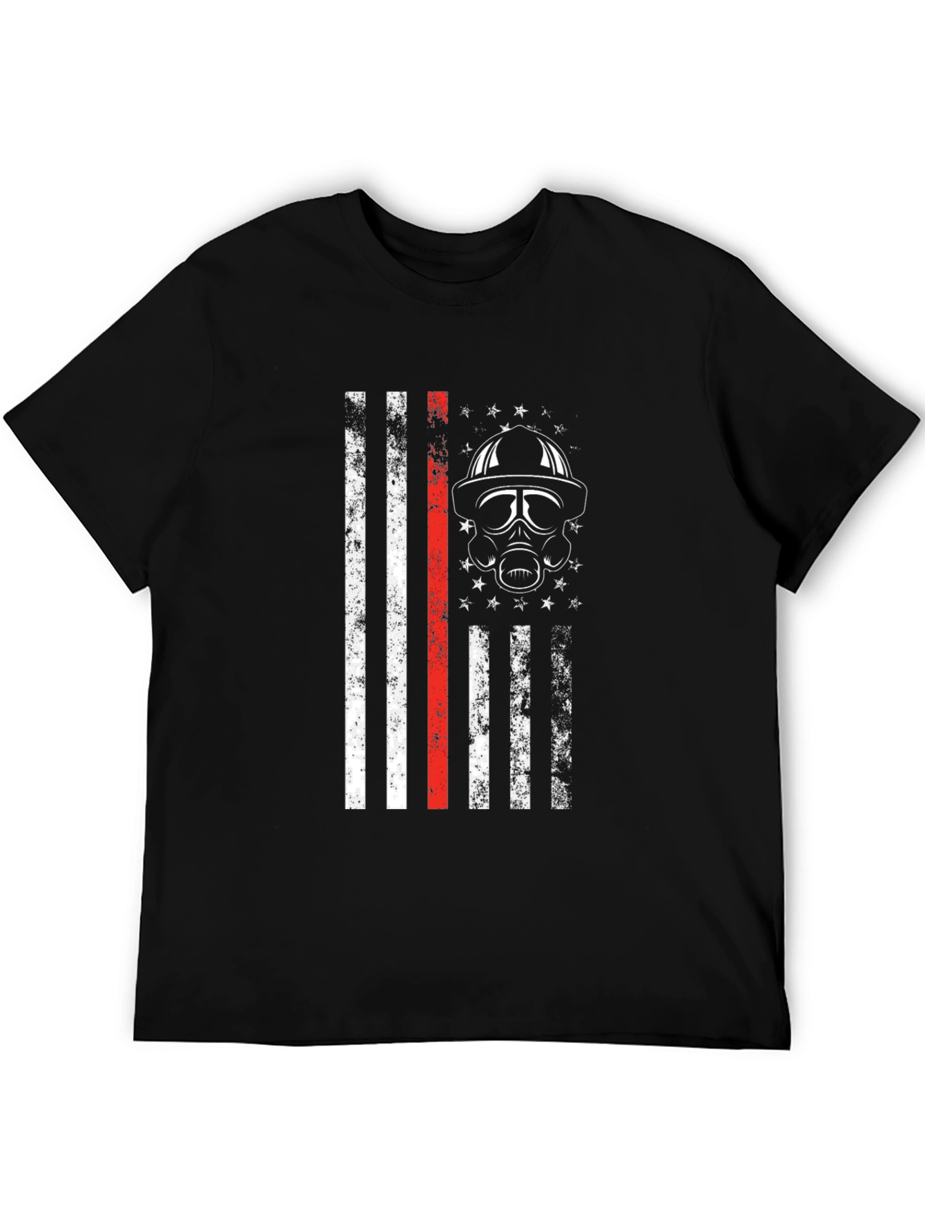 Firefighter Flag T-Shirt - Thin Red Line