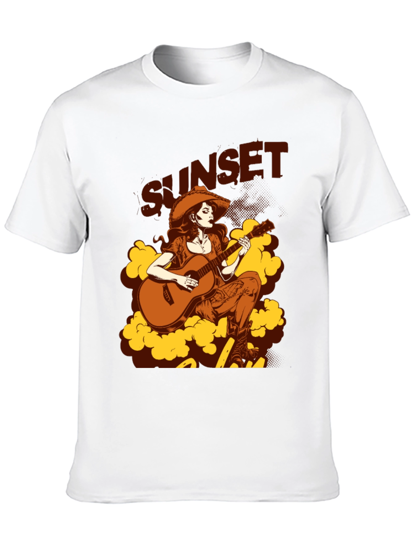 Sunset Cowgirl Graphic Tee - Country Western Style