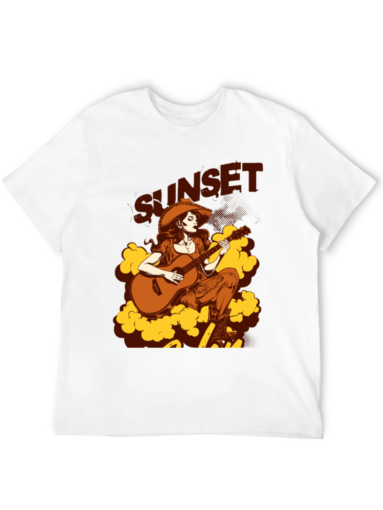 Sunset Cowgirl Graphic Tee - Country Western Style
