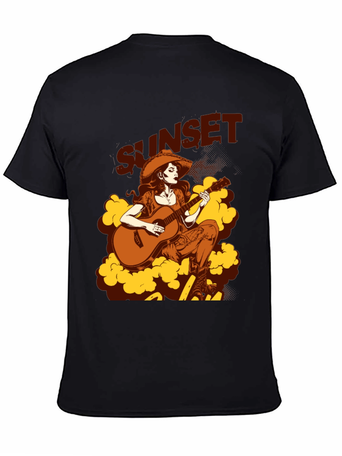 Sunset Cowgirl Graphic Tee - Country Western Style