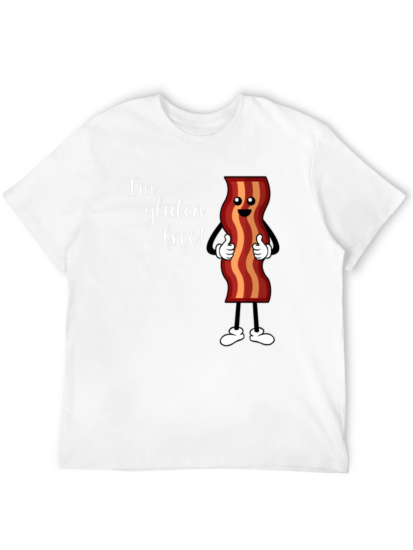 Gluten Free Bacon T-Shirt Funny Foodie Tee