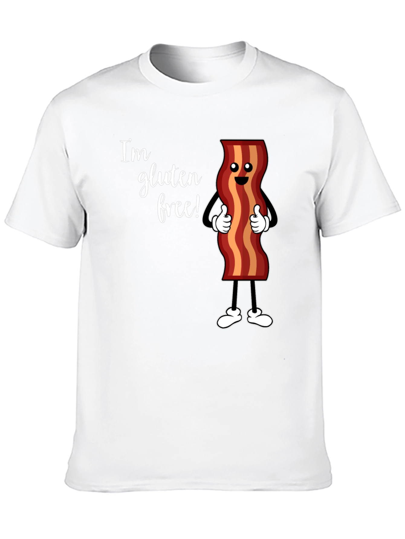 Gluten Free Bacon T-Shirt Funny Foodie Tee