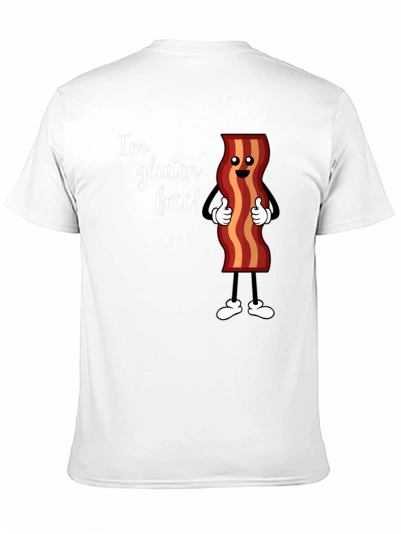 Gluten Free Bacon T-Shirt Funny Foodie Tee