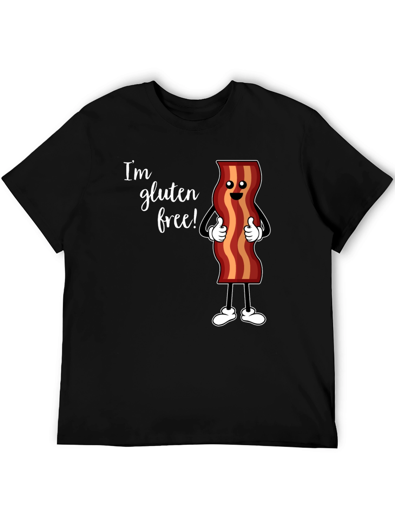 Gluten Free Bacon T-Shirt Funny Foodie Tee