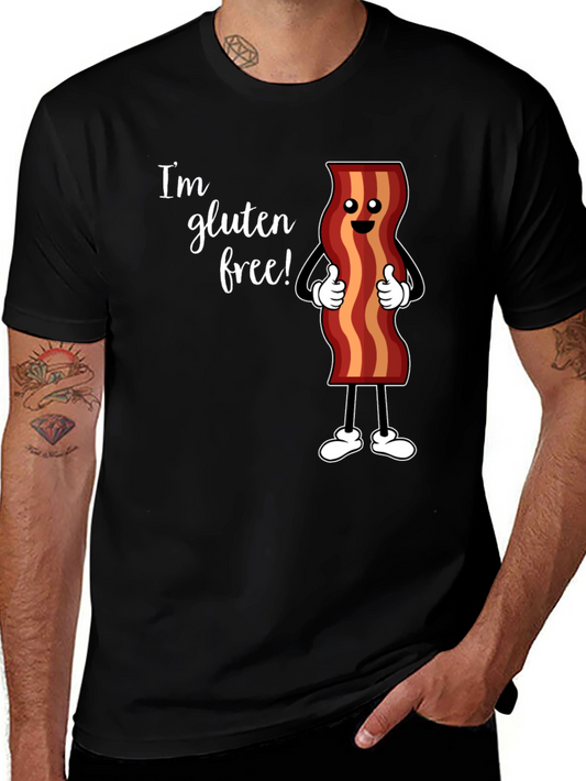 Gluten Free Bacon T-Shirt Funny Foodie Tee