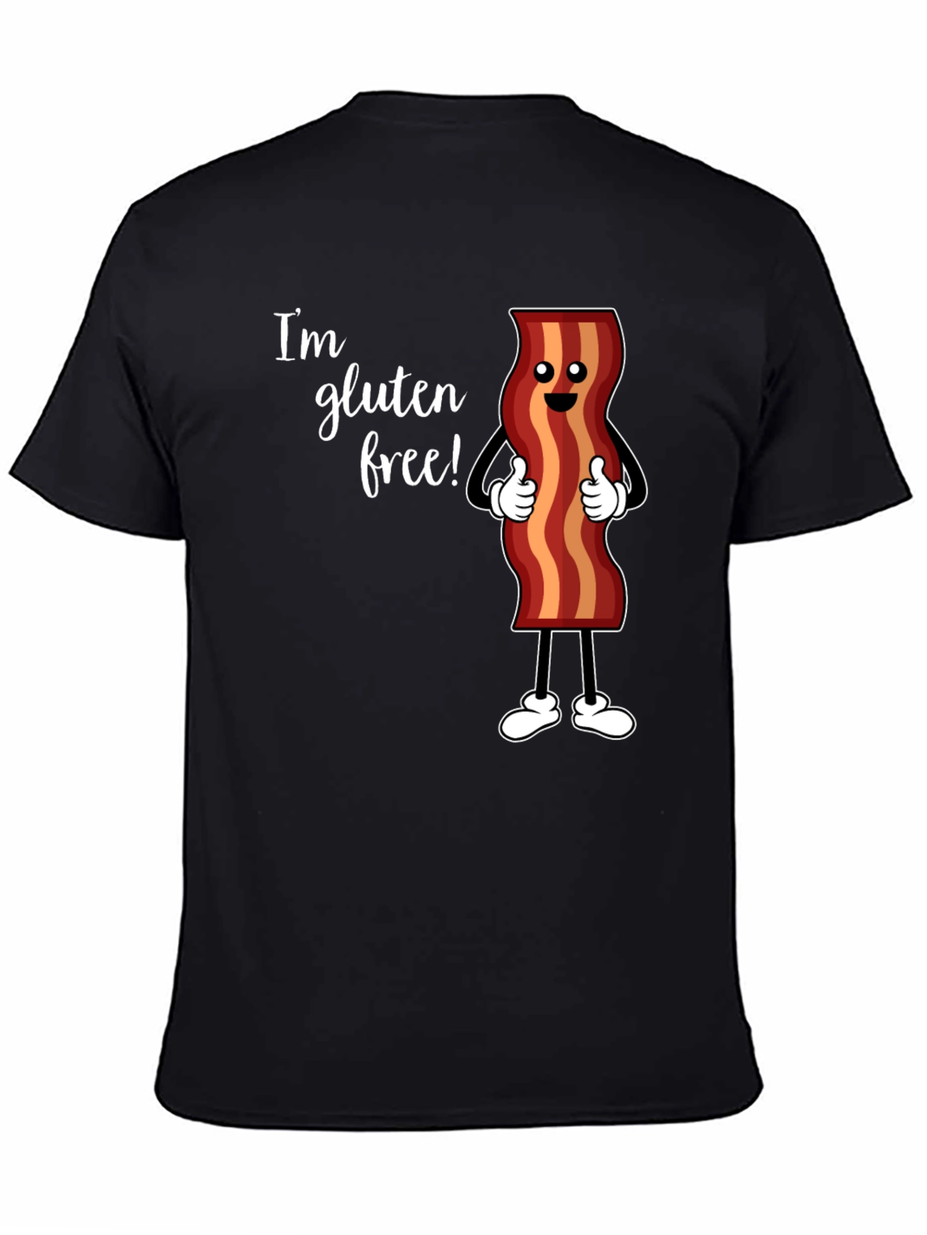 Gluten Free Bacon T-Shirt Funny Foodie Tee