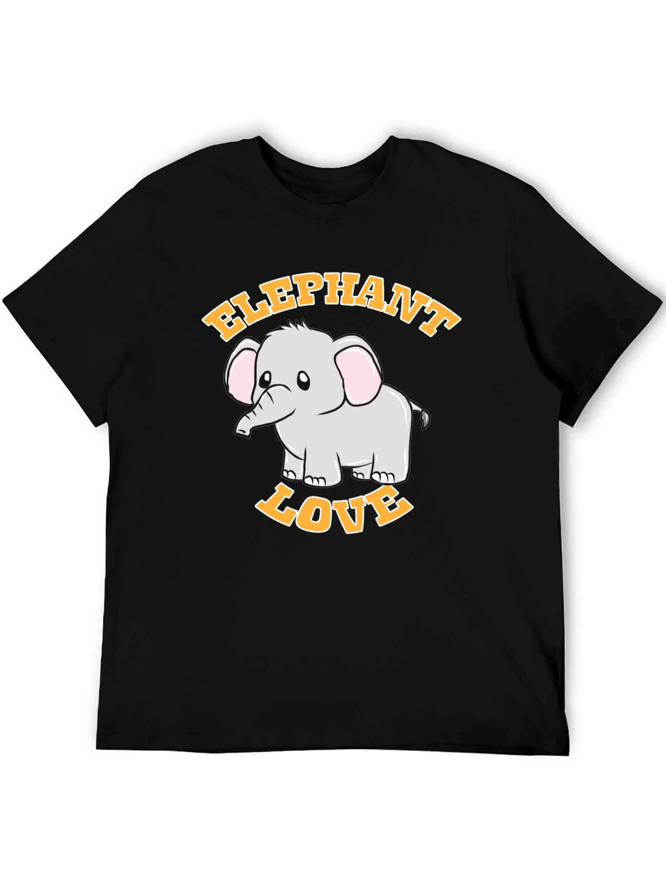 Elephant Love Graphic Tee - Cute Cartoon Design
