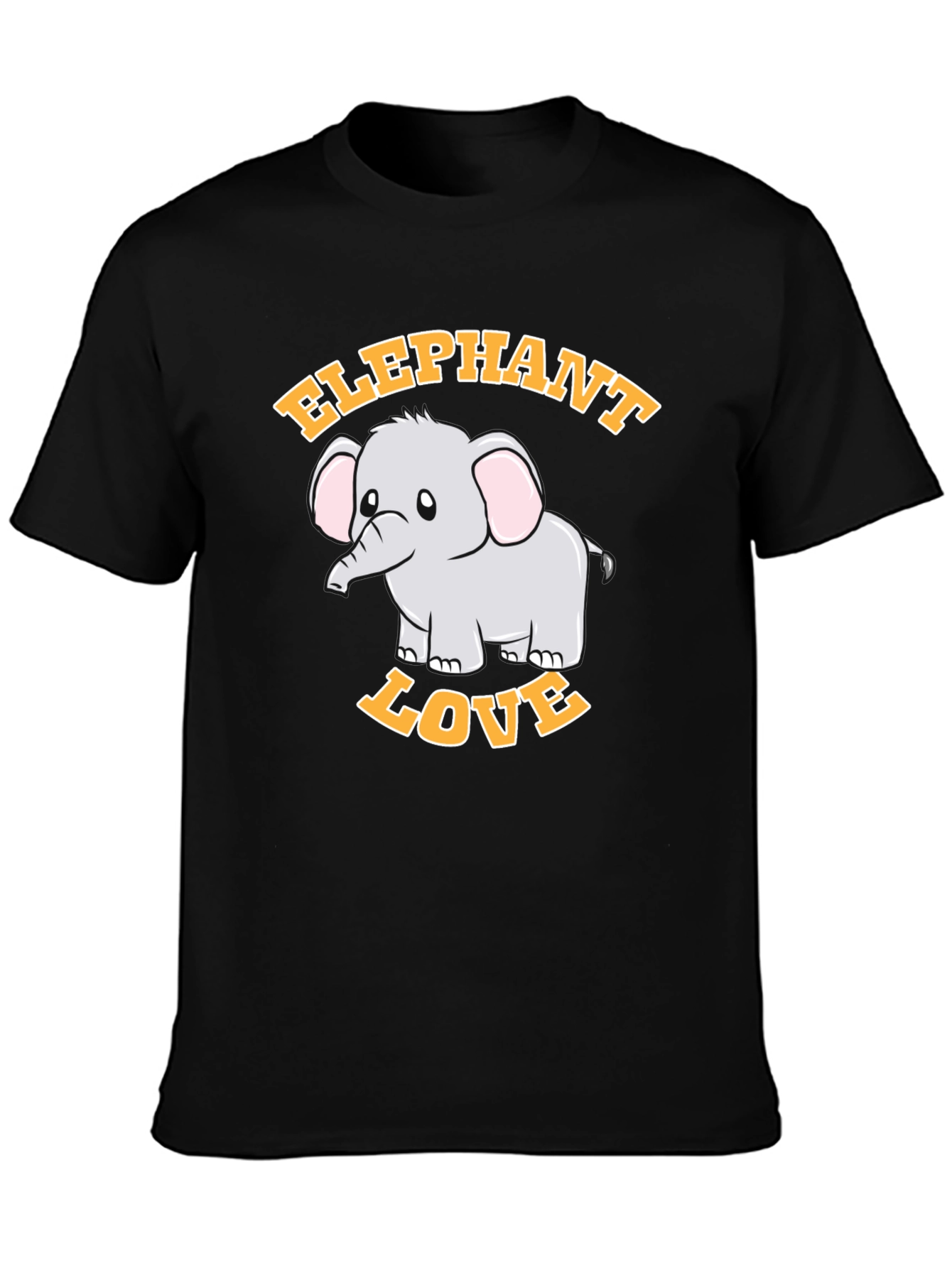 Elephant Love Graphic Tee - Cute Cartoon Design