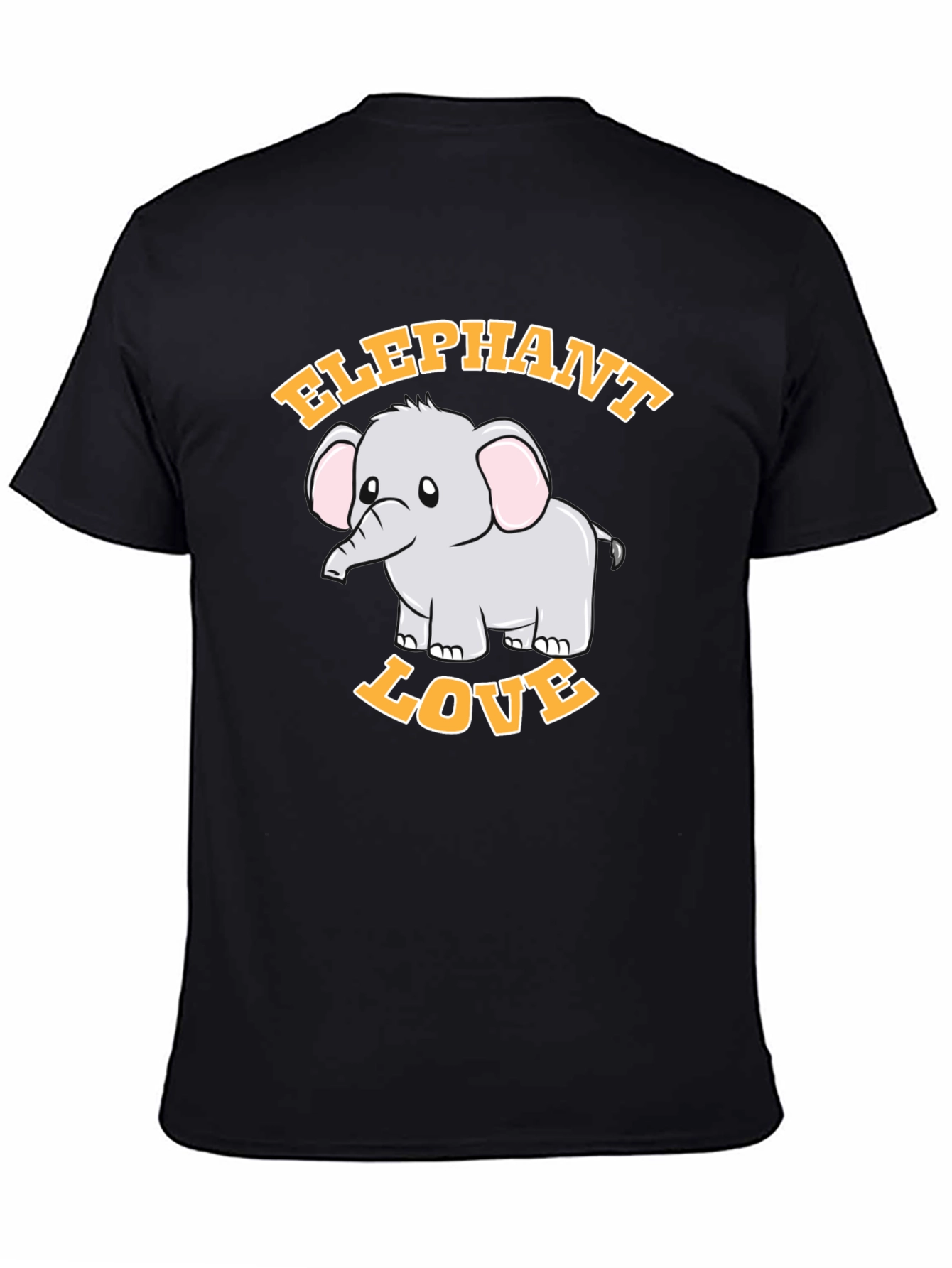 Elephant Love Graphic Tee - Cute Cartoon Design