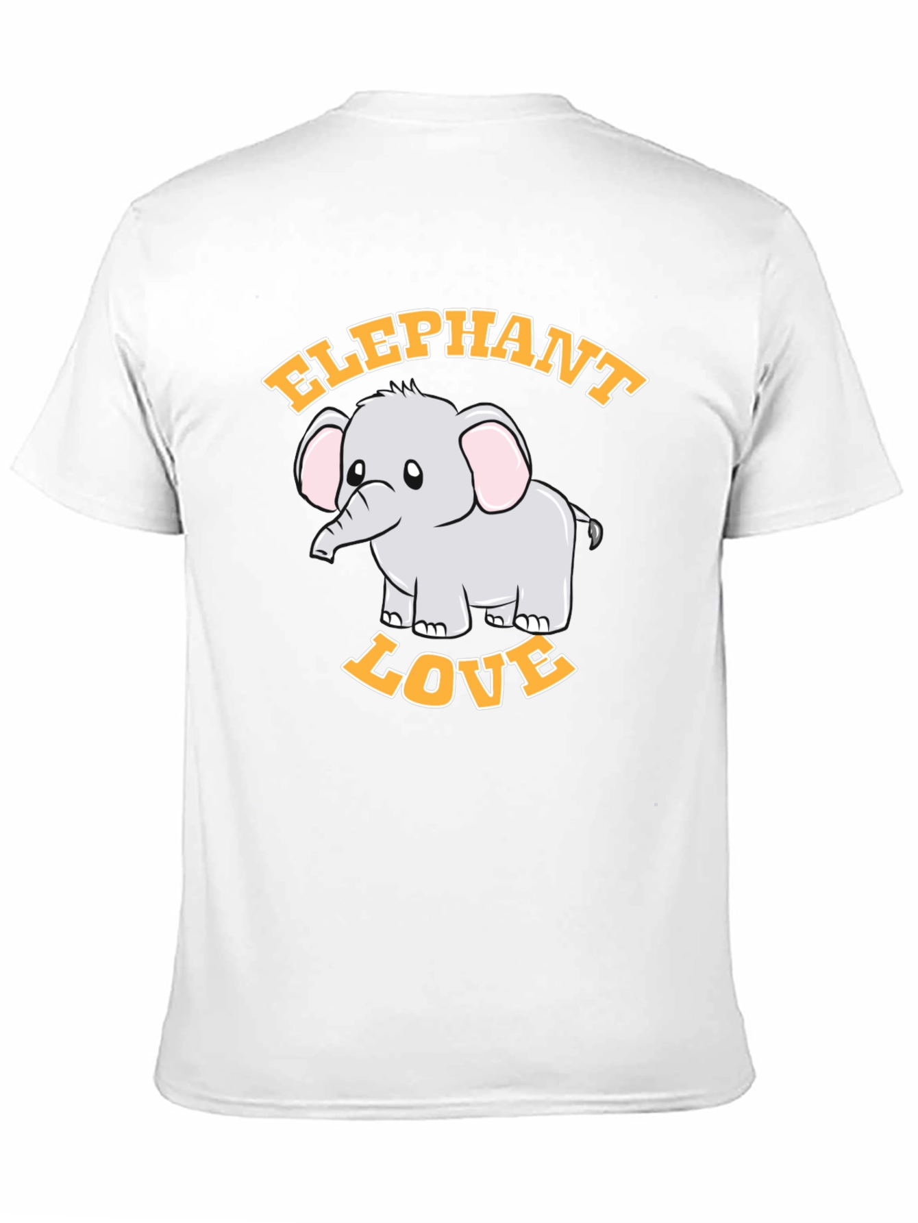 Elephant Love Graphic Tee - Cute Cartoon Design