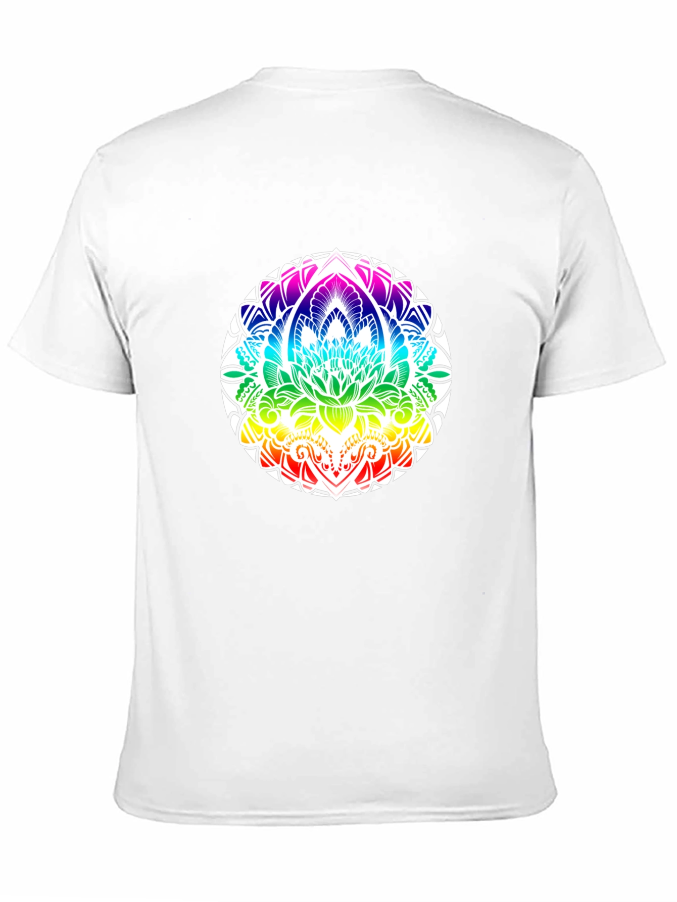 Rainbow Mandala Graphic Black T-Shirt
