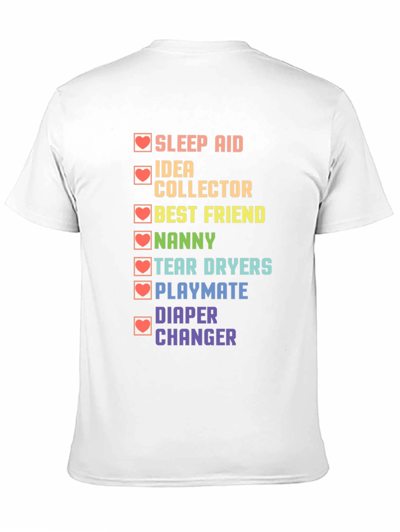 Daddy Checklist Black T-Shirt