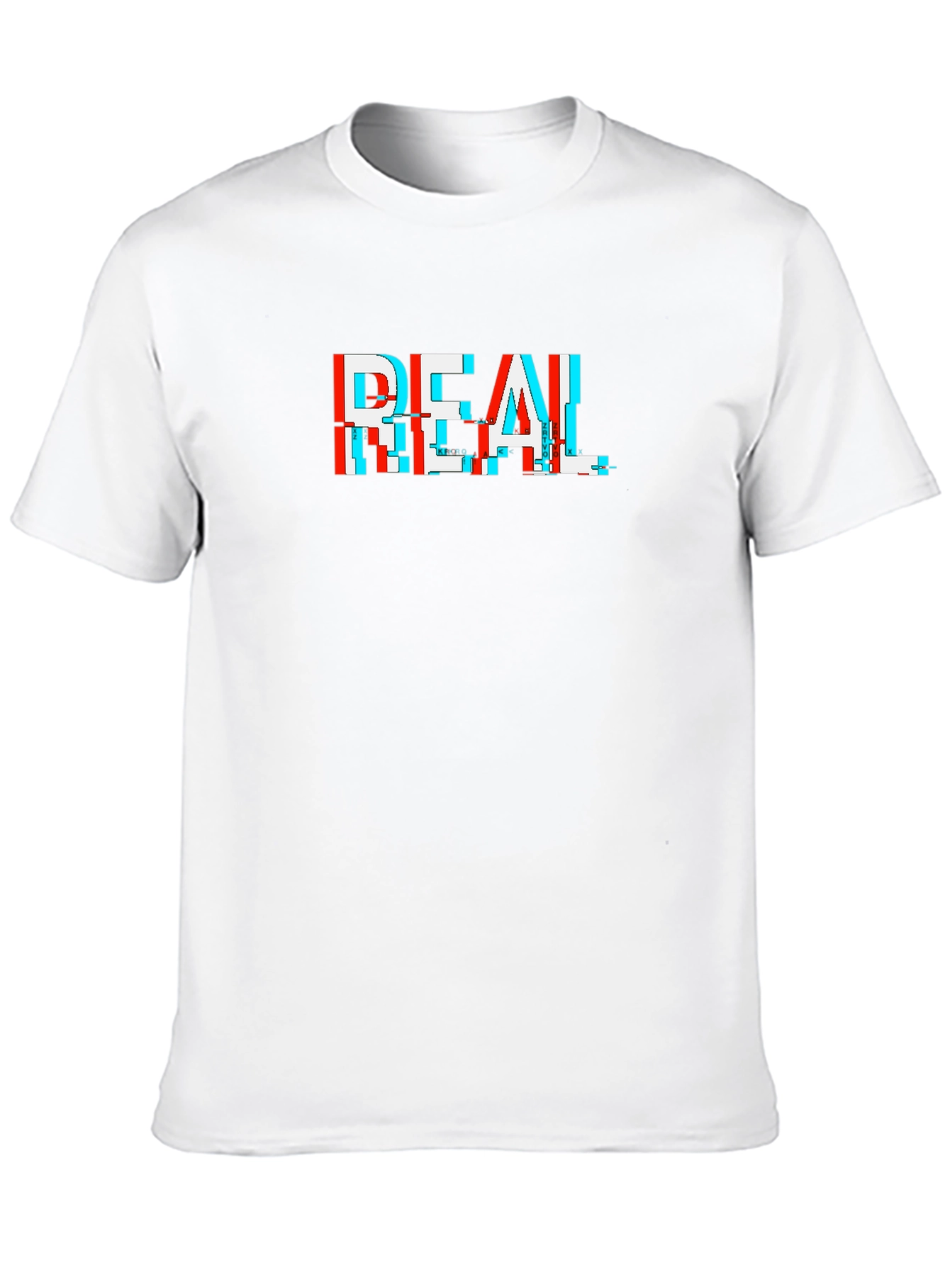 REAL Glitch Graphic Tee - Black Cotton T-Shirt
