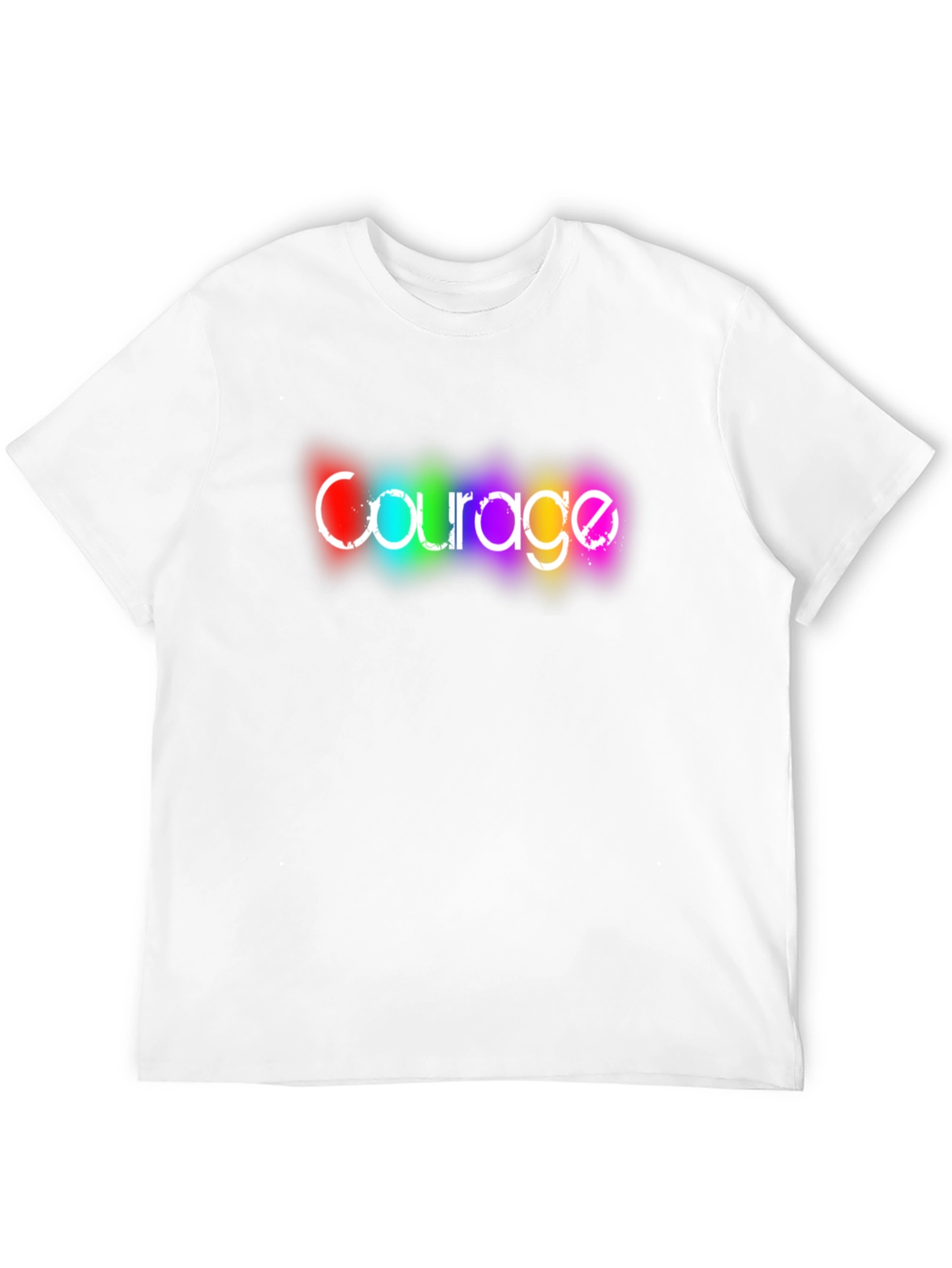Courage Rainbow Graphic Black T-Shirt