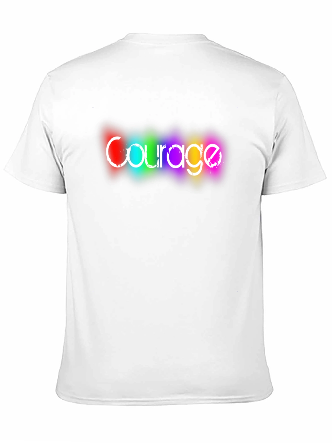 Courage Rainbow Graphic Black T-Shirt