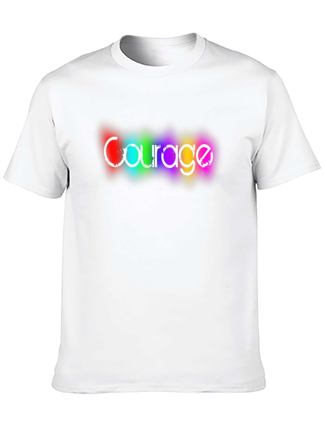 Courage Rainbow Graphic Black T-Shirt