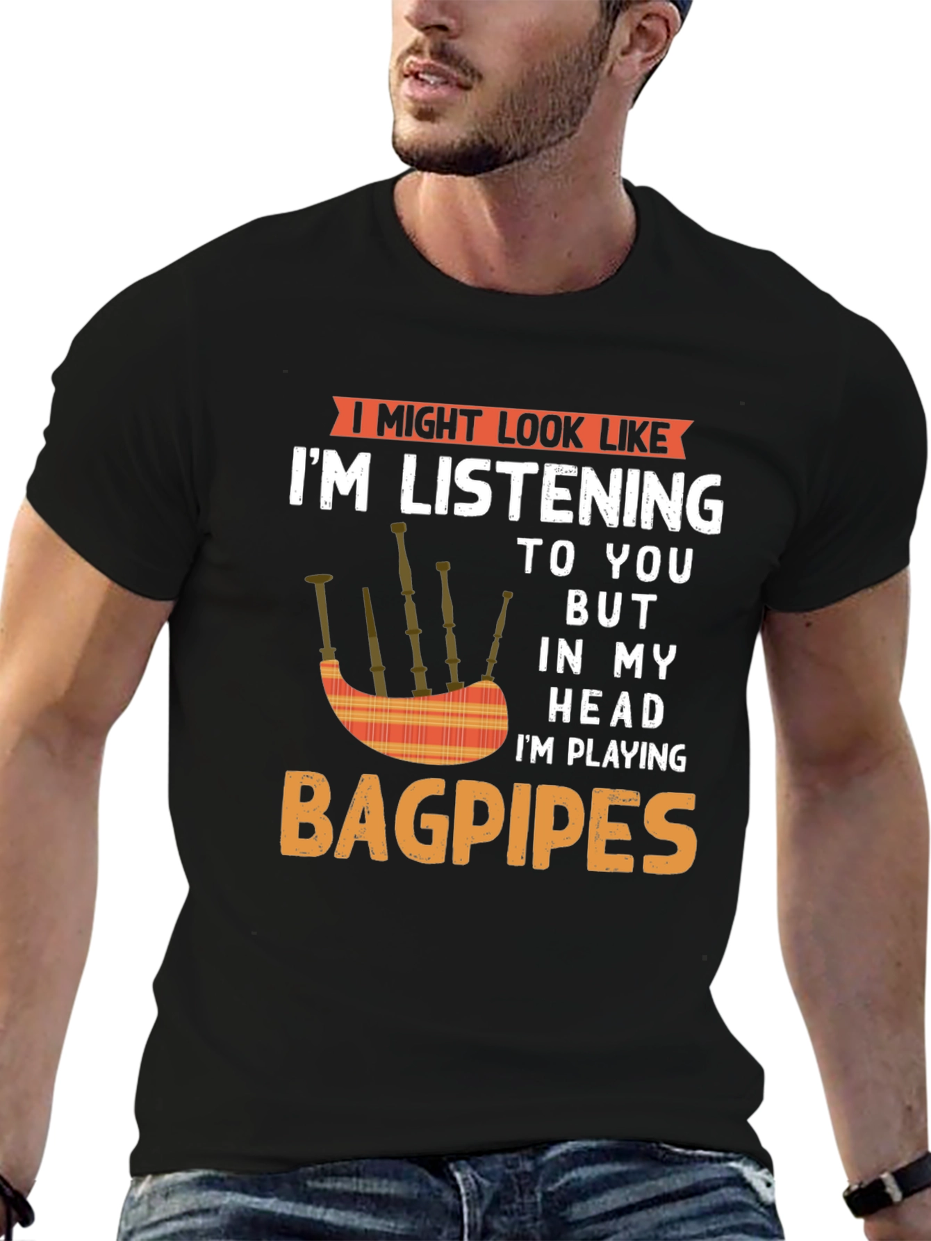 Bagpipes Graphic Tee - Funny Musician T-Shirt