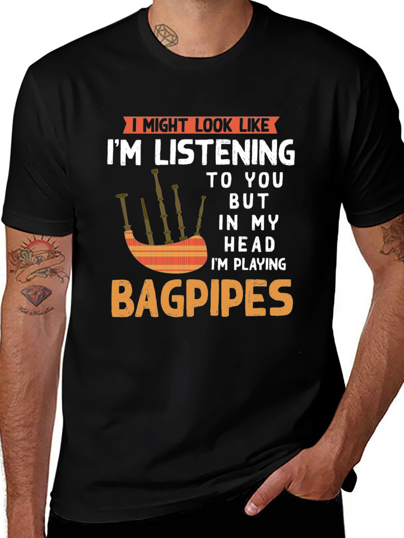Bagpipes Graphic Tee - Funny Musician T-Shirt