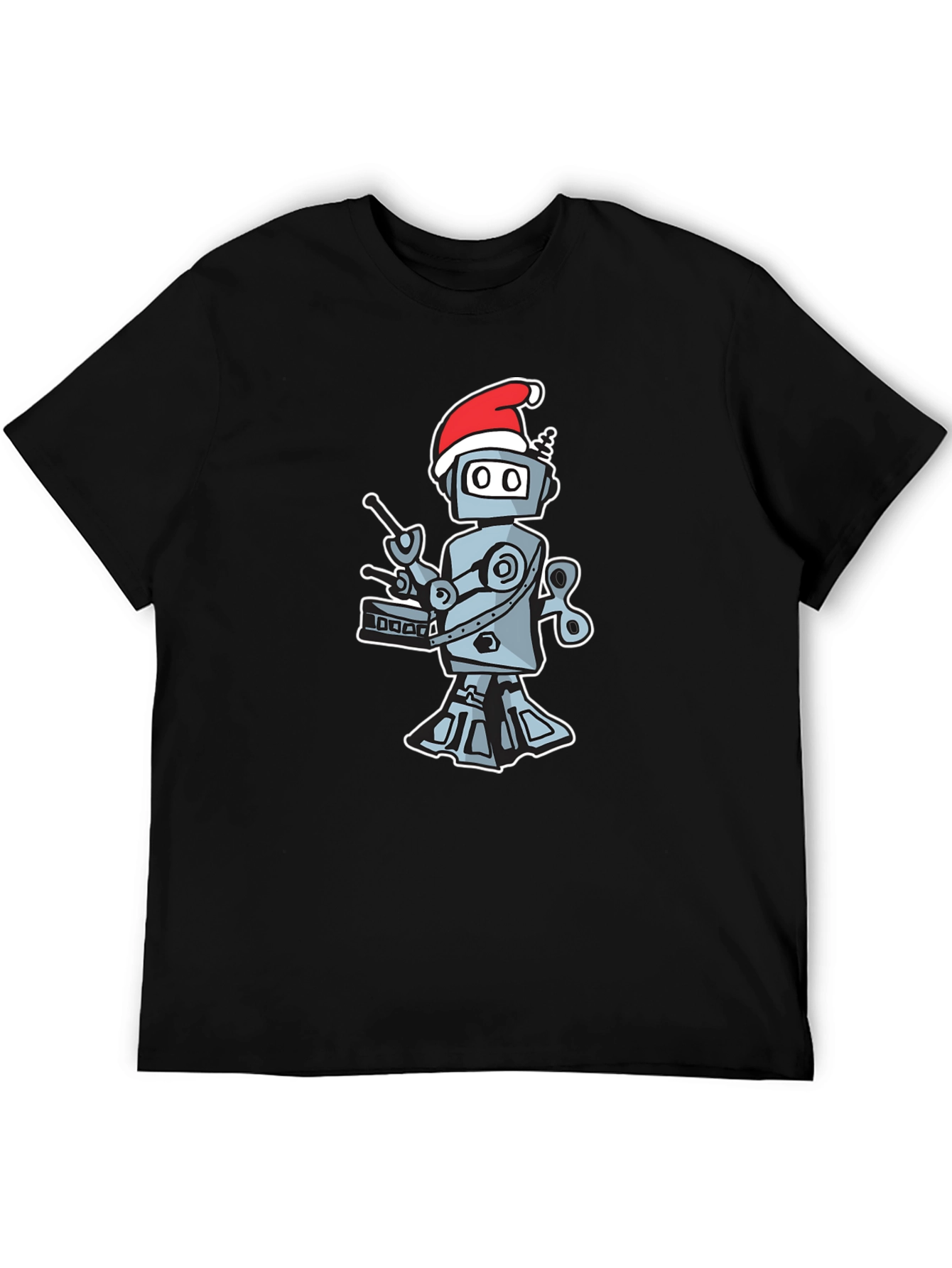 Robot Drummer Christmas Tee