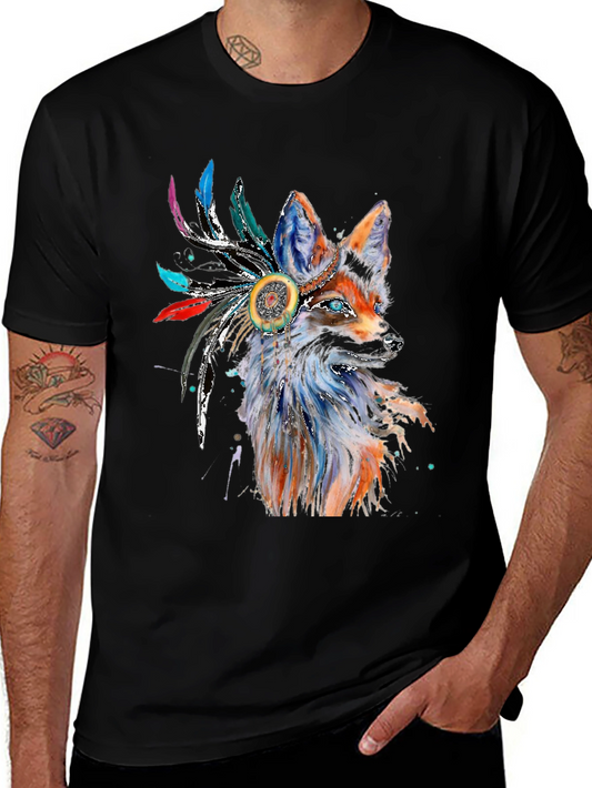 Fox Headdress T-Shirt - Unique Graphic Tee