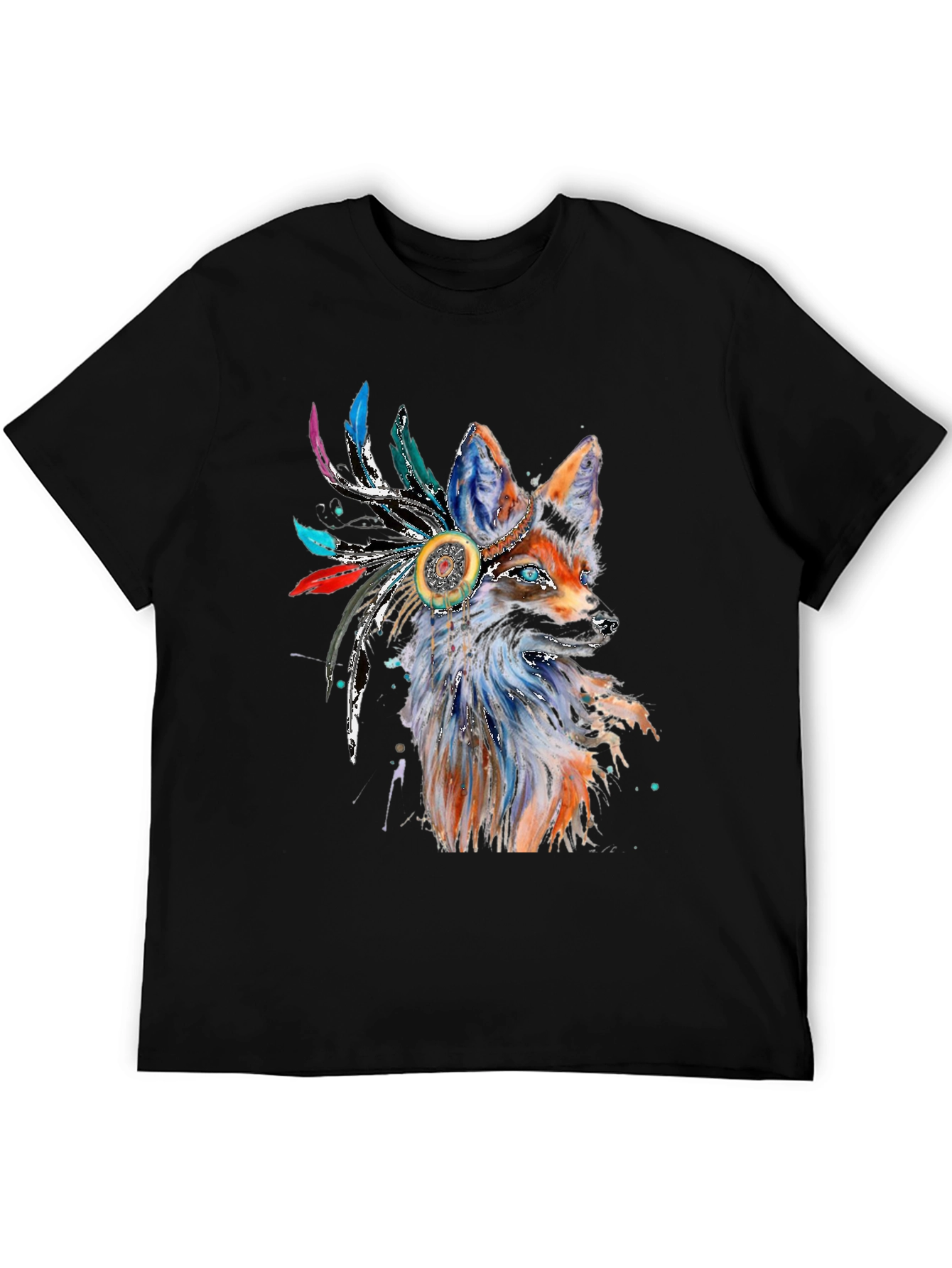 Fox Headdress T-Shirt - Unique Graphic Tee