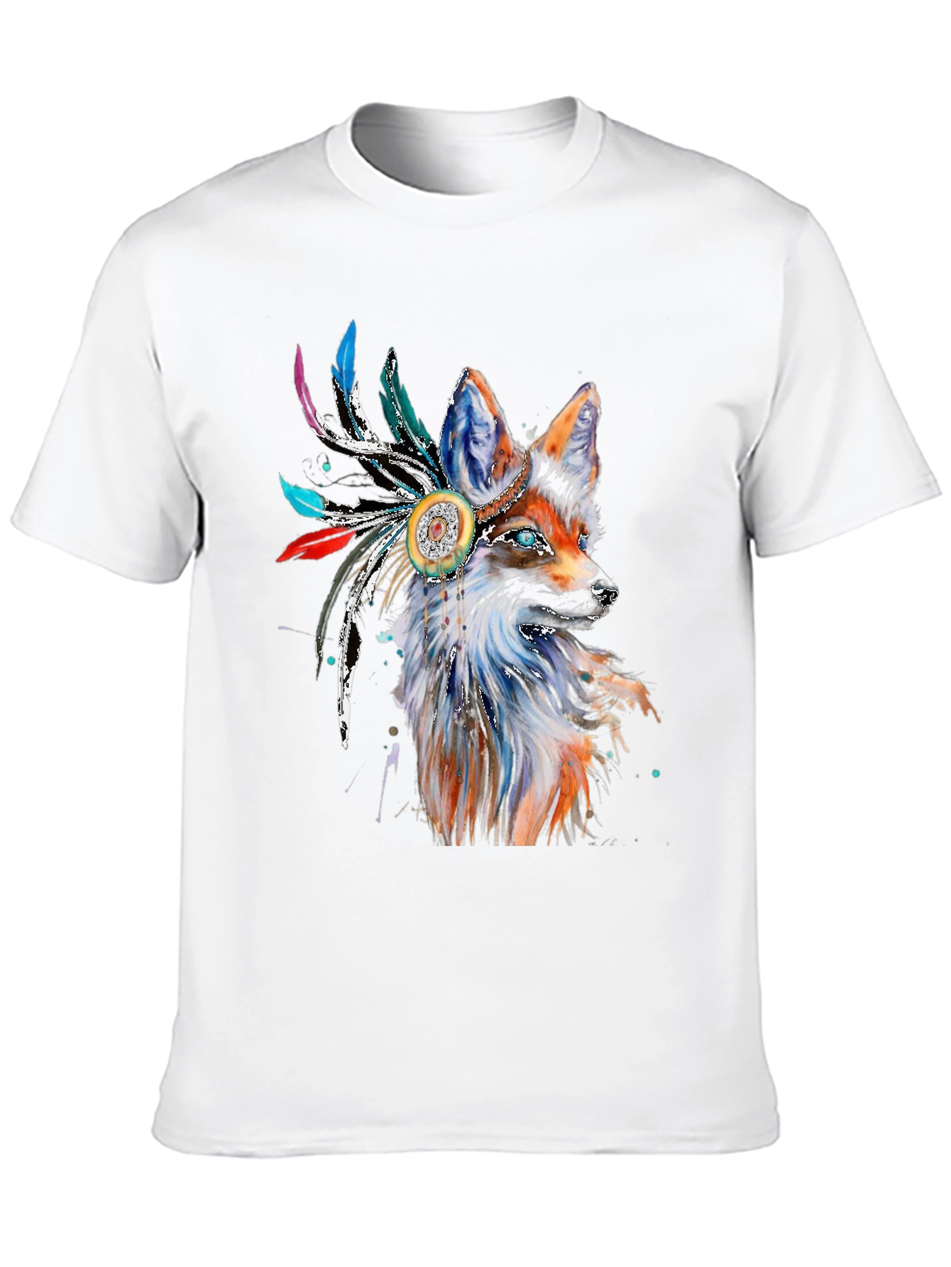 Fox Headdress T-Shirt - Unique Graphic Tee