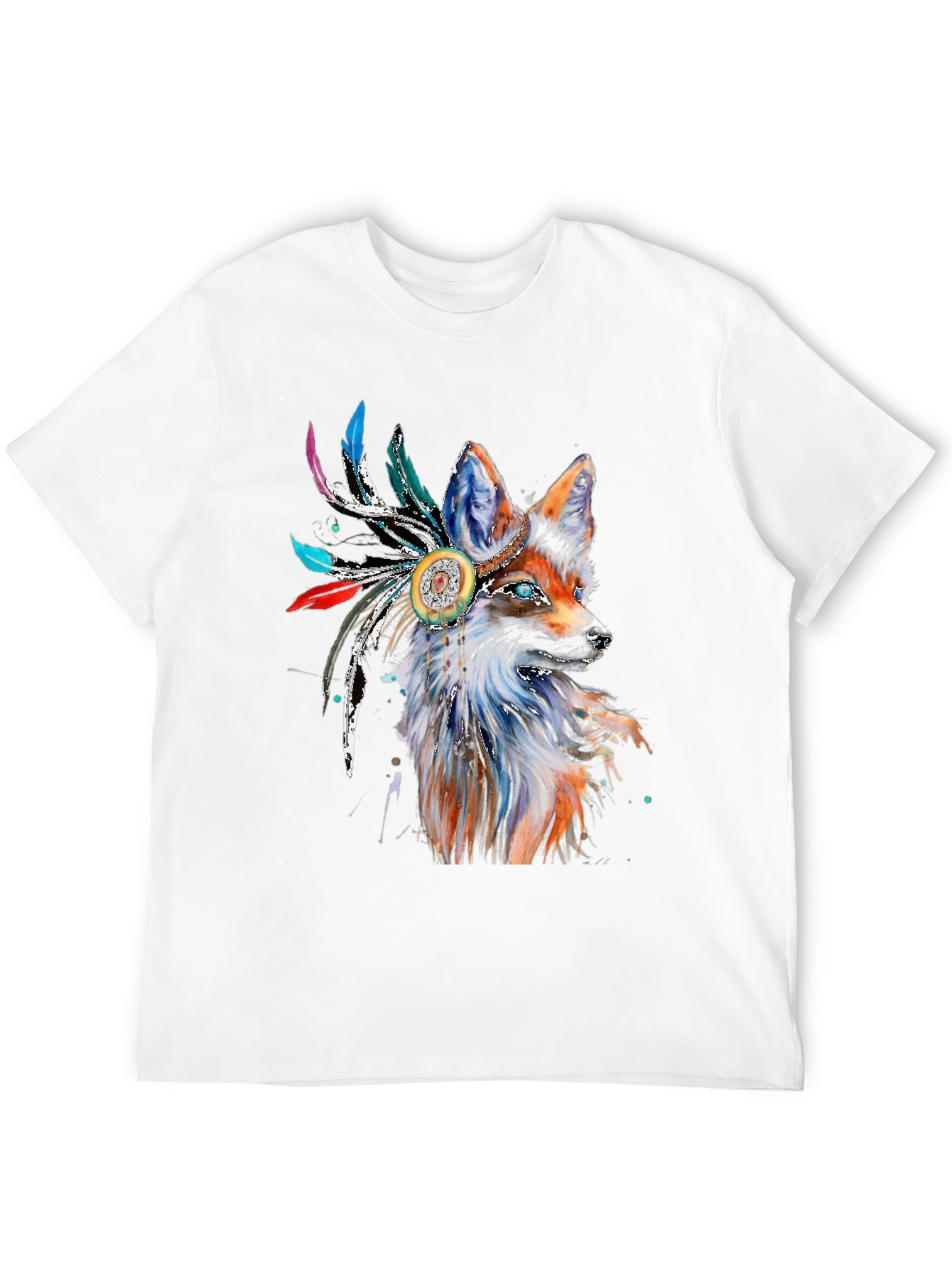 Fox Headdress T-Shirt - Unique Graphic Tee