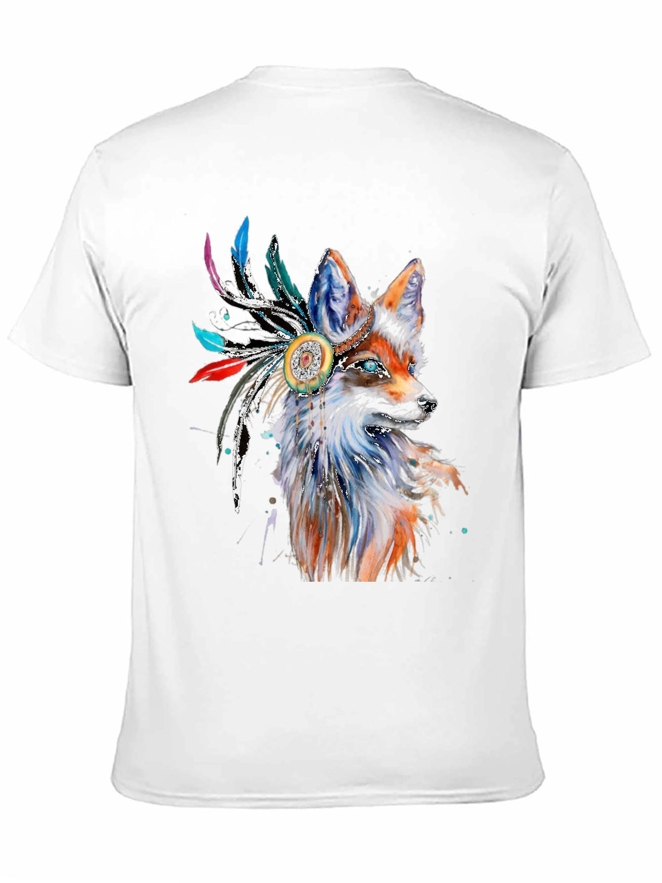 Fox Headdress T-Shirt - Unique Graphic Tee