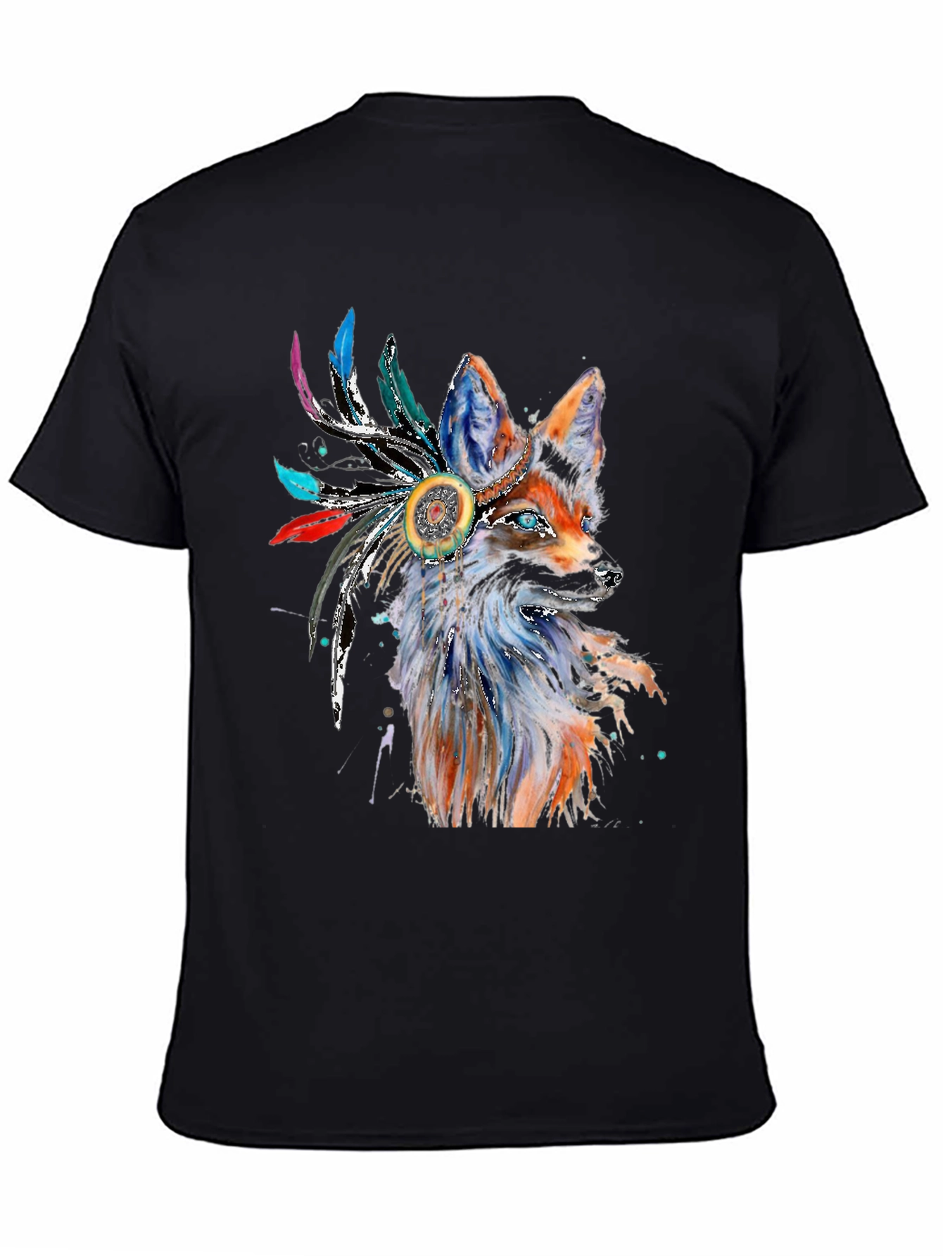 Fox Headdress T-Shirt - Unique Graphic Tee