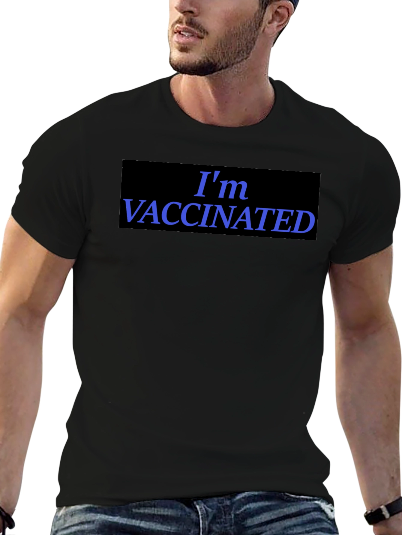 Im Vaccinated Black T-Shirt