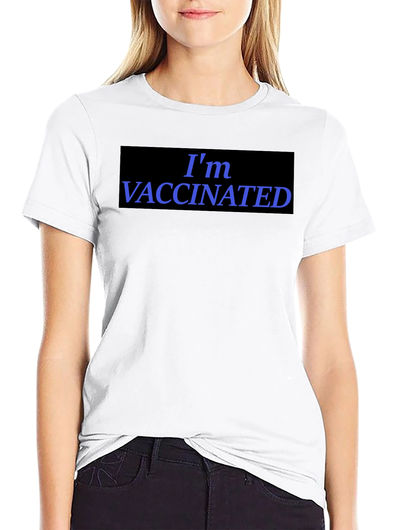 Im Vaccinated Black T-Shirt