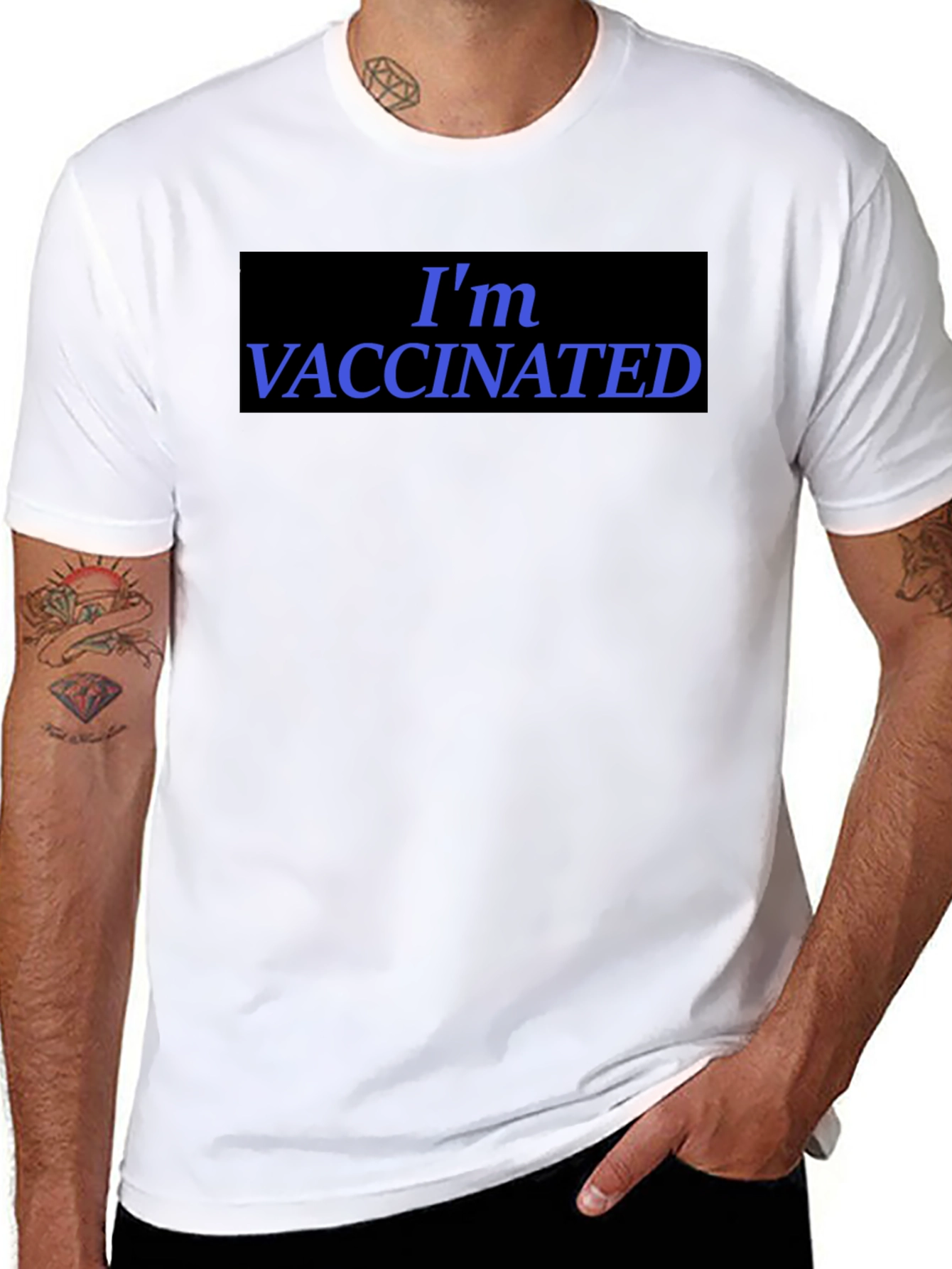 Im Vaccinated Black T-Shirt