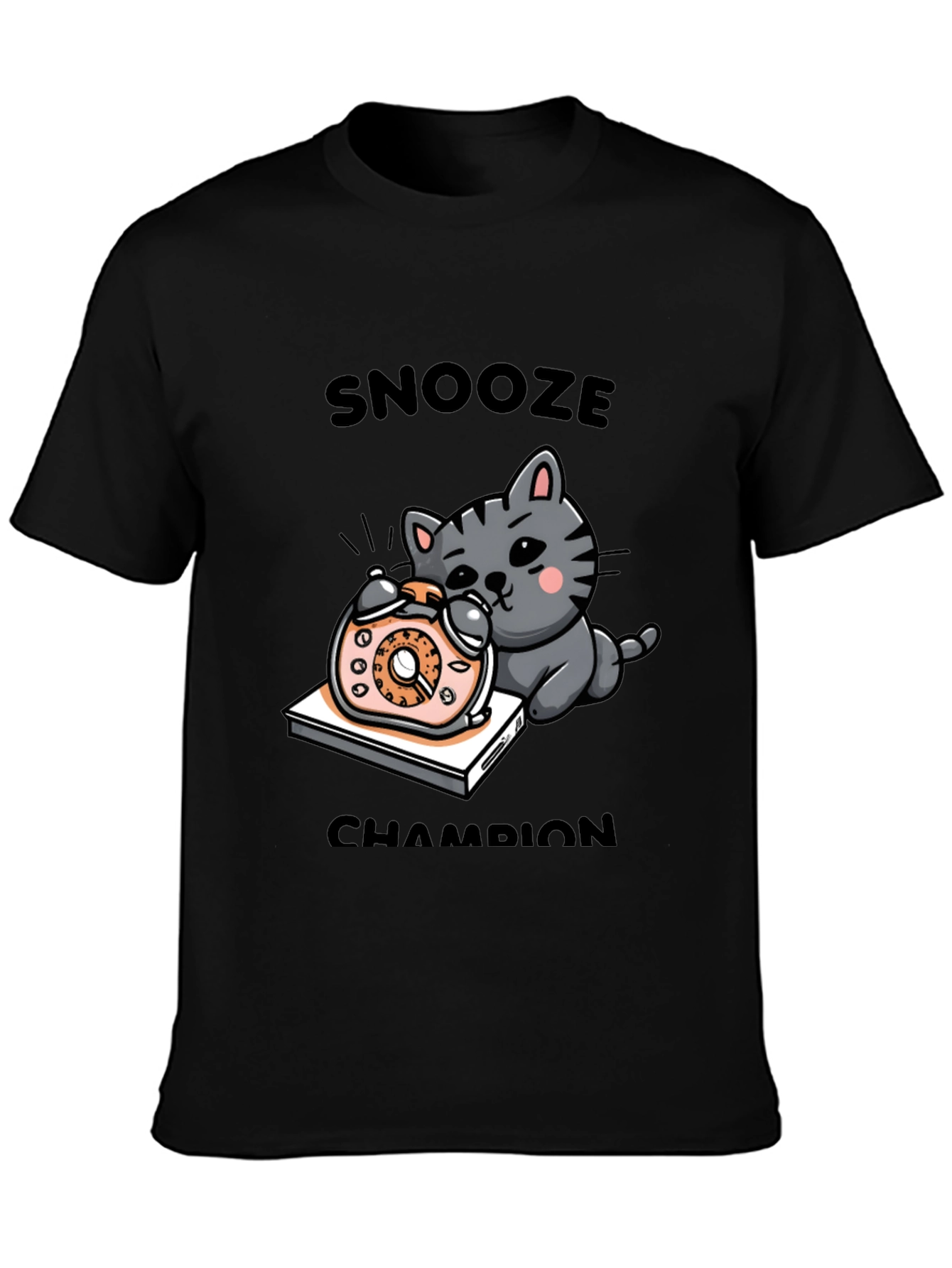 Snooze Champion Cat Graphic T-Shirt