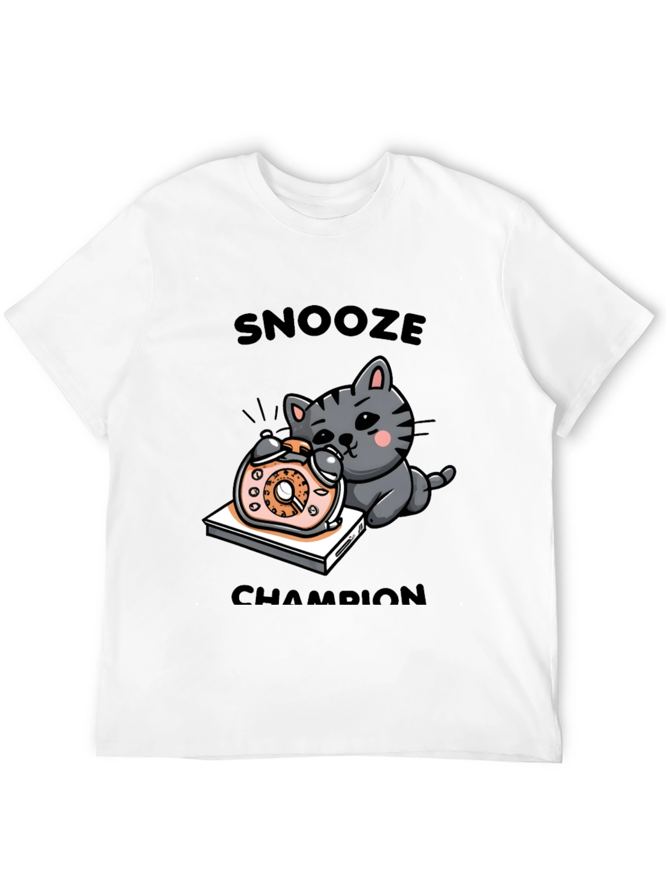 Snooze Champion Cat Graphic T-Shirt