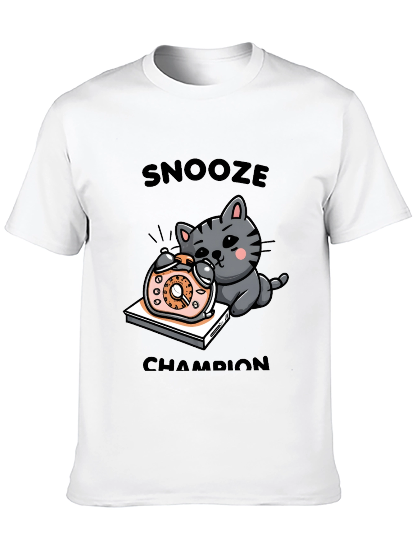 Snooze Champion Cat Graphic T-Shirt