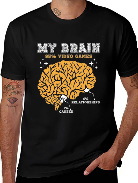 My Brain Video Games T-Shirt - Gamer Humor