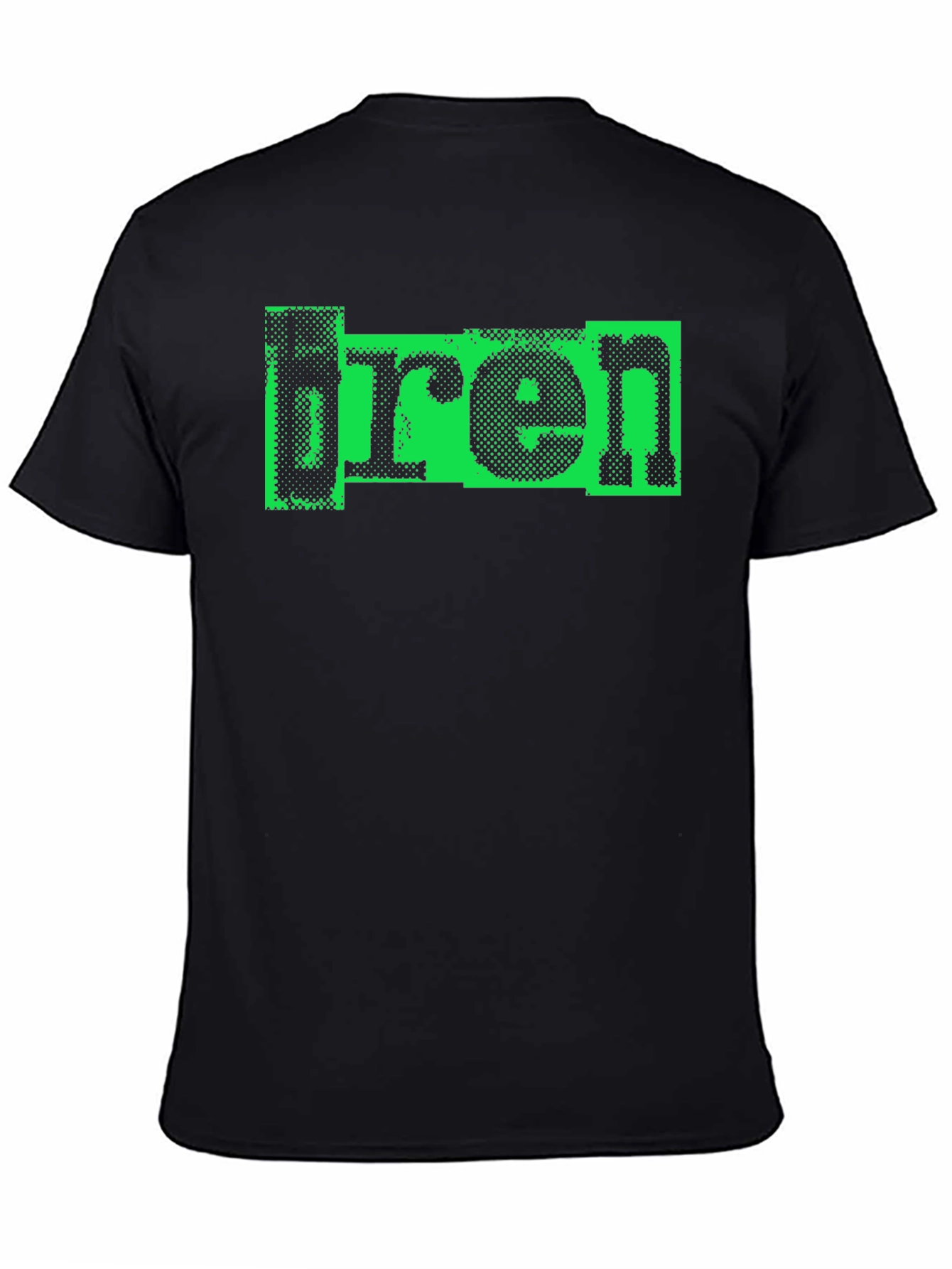 Retro bren Graphic Print Black T-Shirt