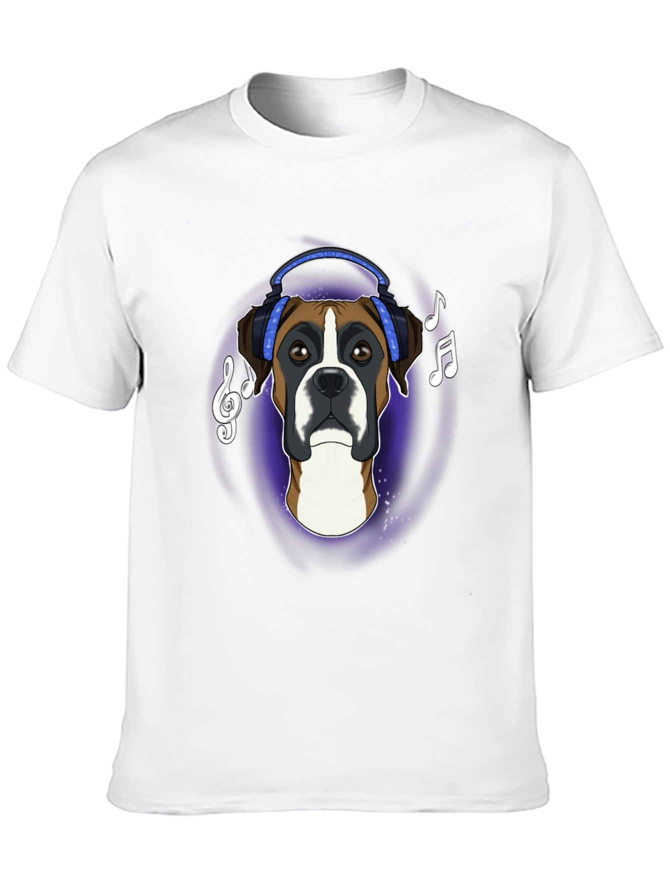 Dog Lover T-Shirt: Boxer with Headphones