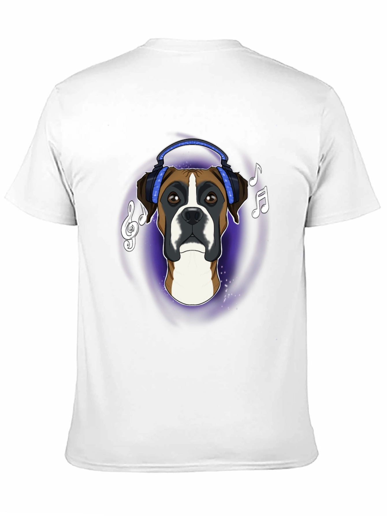 Dog Lover T-Shirt: Boxer with Headphones