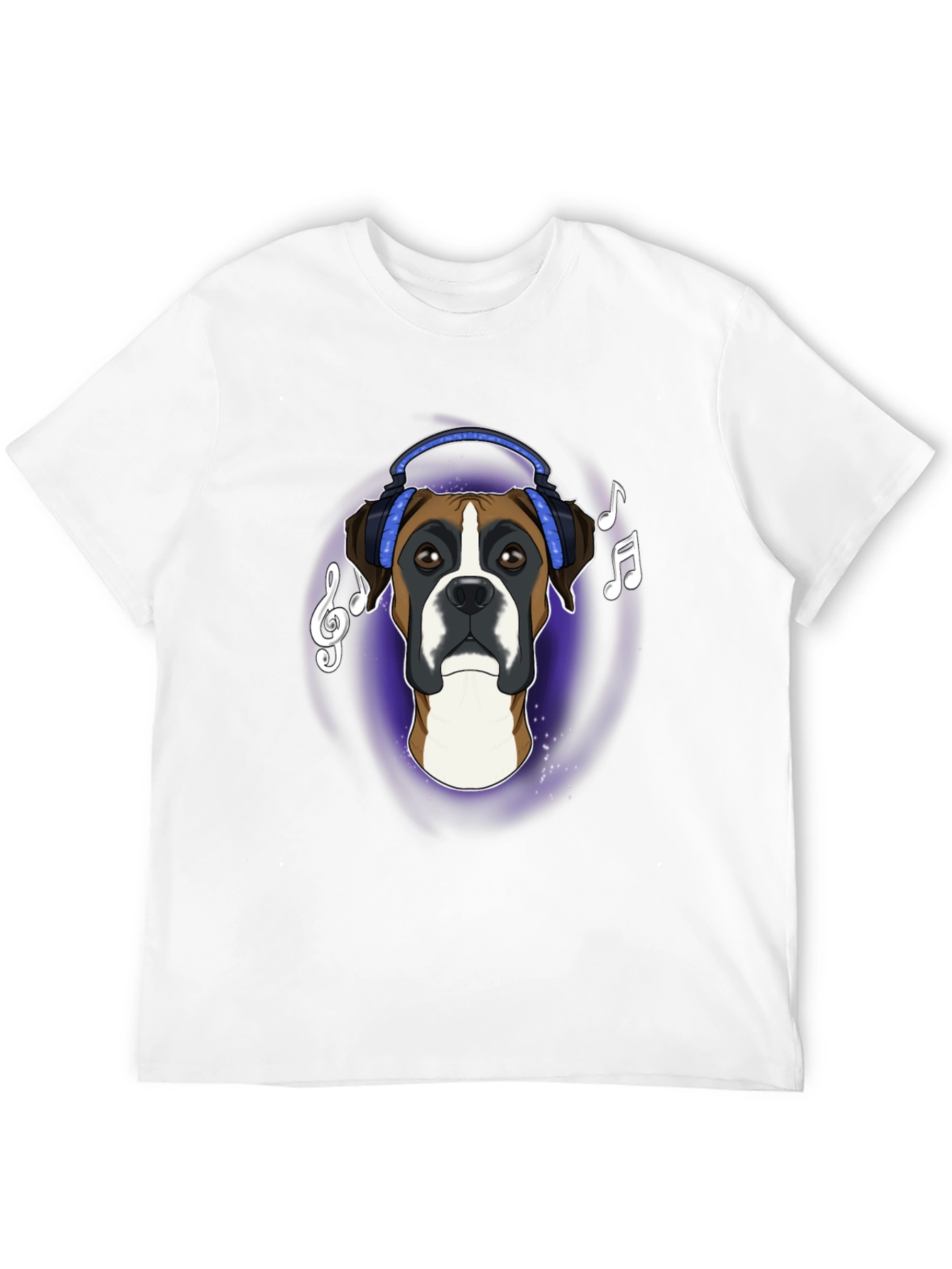 Dog Lover T-Shirt: Boxer with Headphones