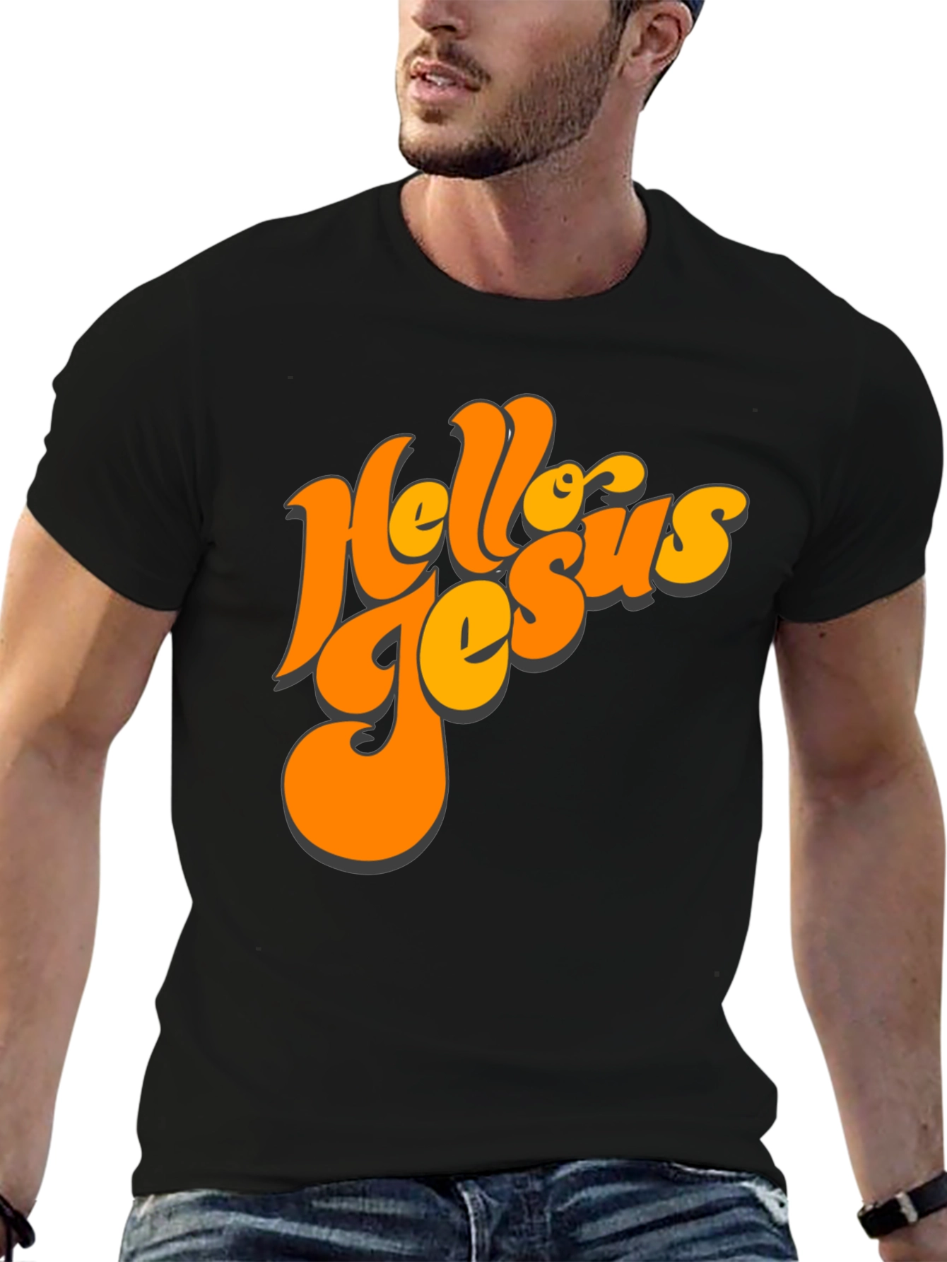 Retro Hello Jesus Graphic Tee