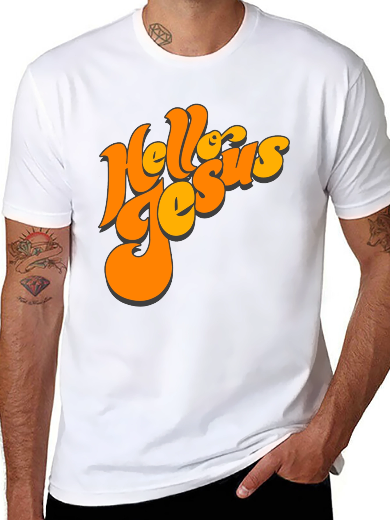 Retro Hello Jesus Graphic Tee