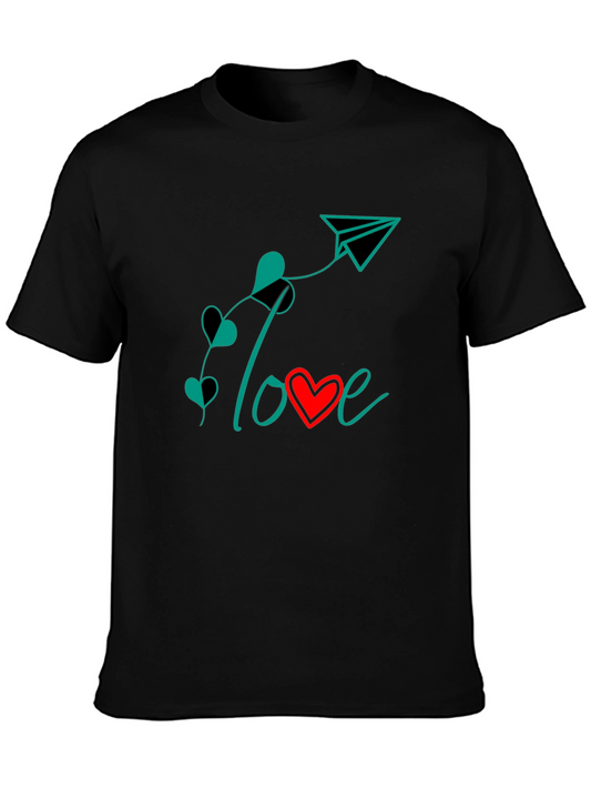 Love Paper Plane Graphic T-Shirt