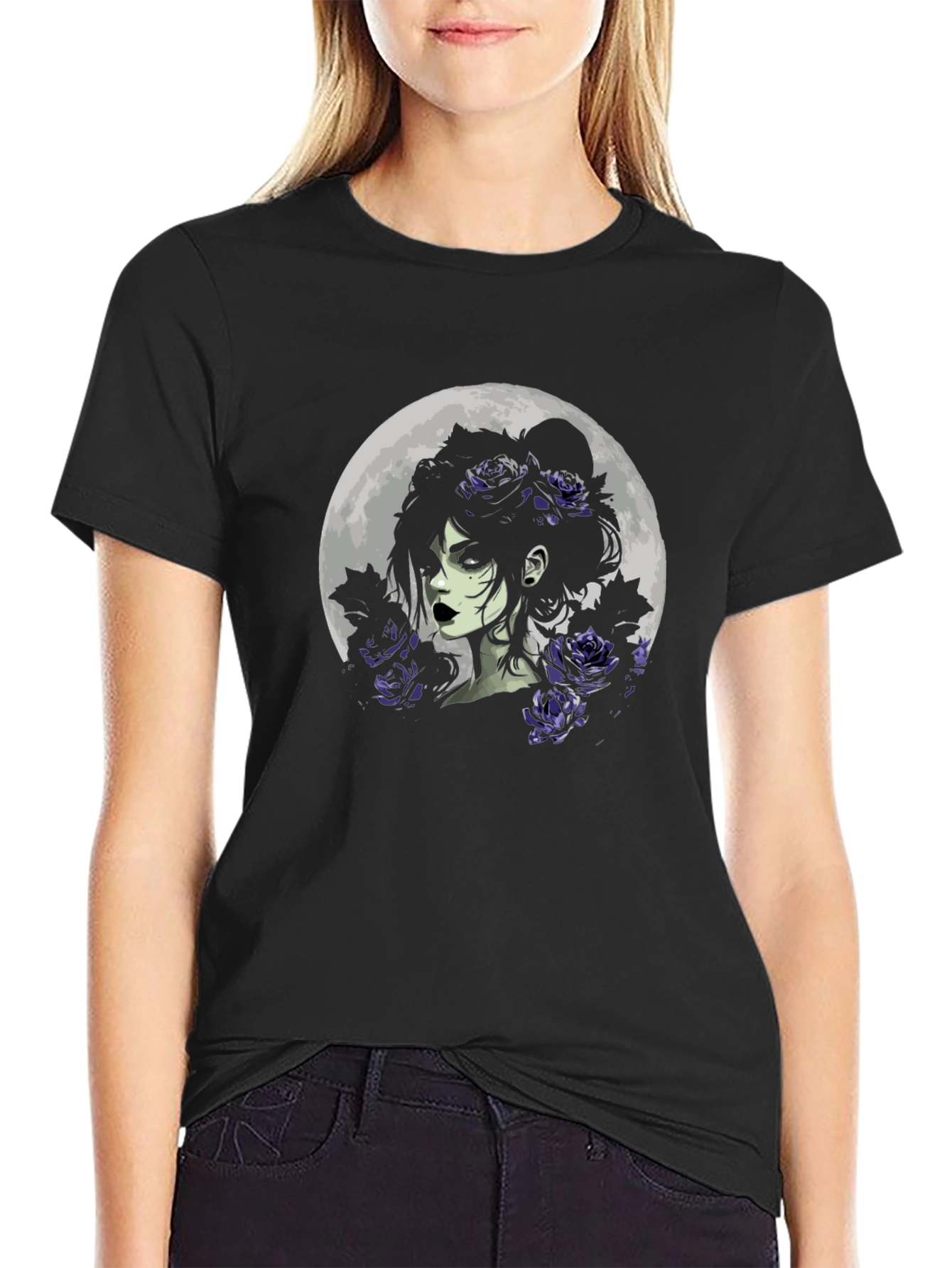 Moonlight Rose Gothic T-Shirt