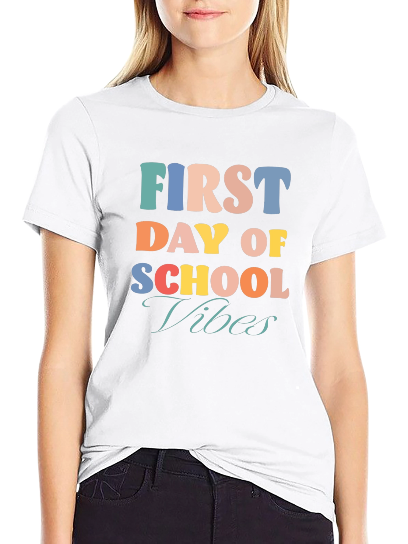 First Day Of School Vibes Black T-Shirt